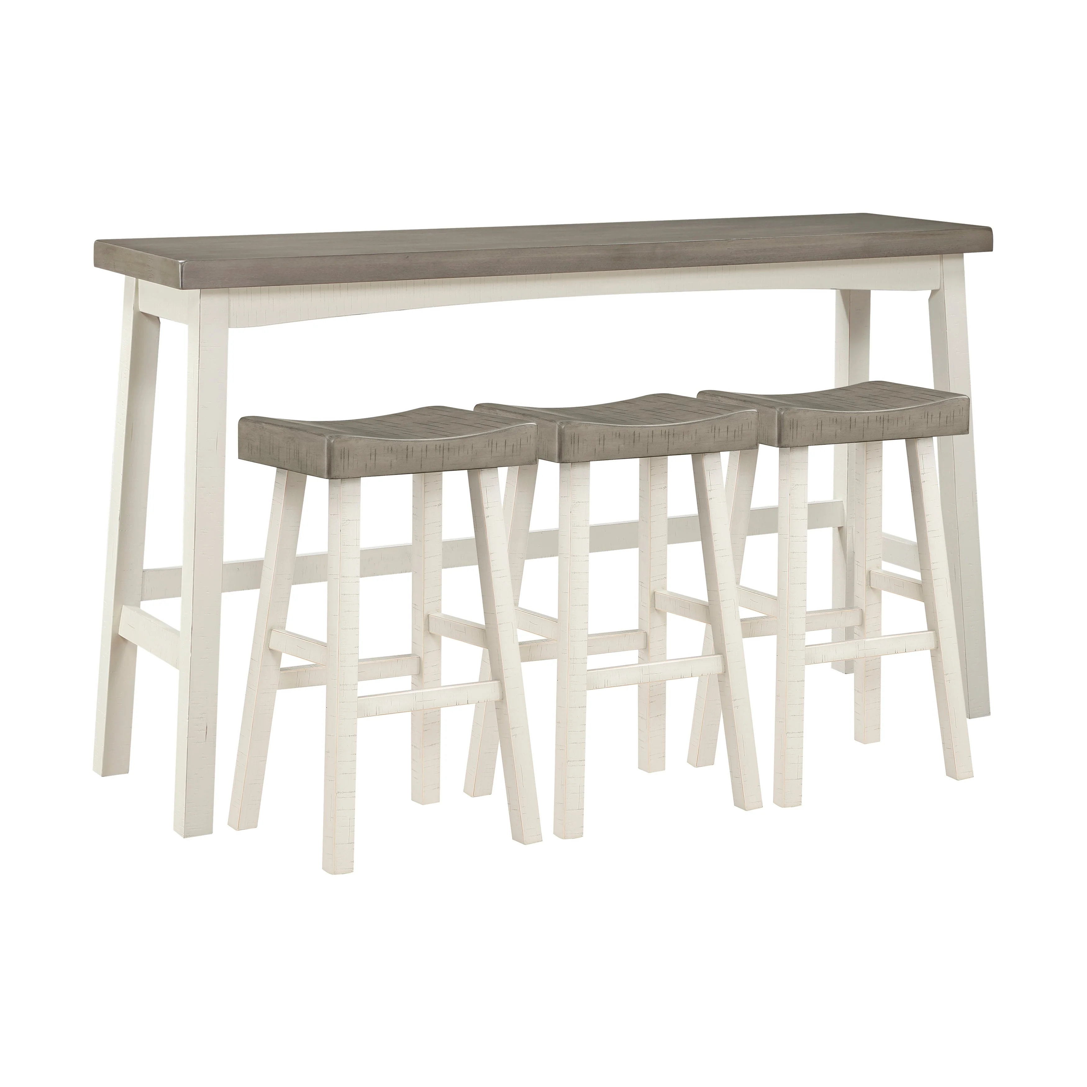 Caspian White/Coffee 4-Piece Pack Pub Height Set - Image 2