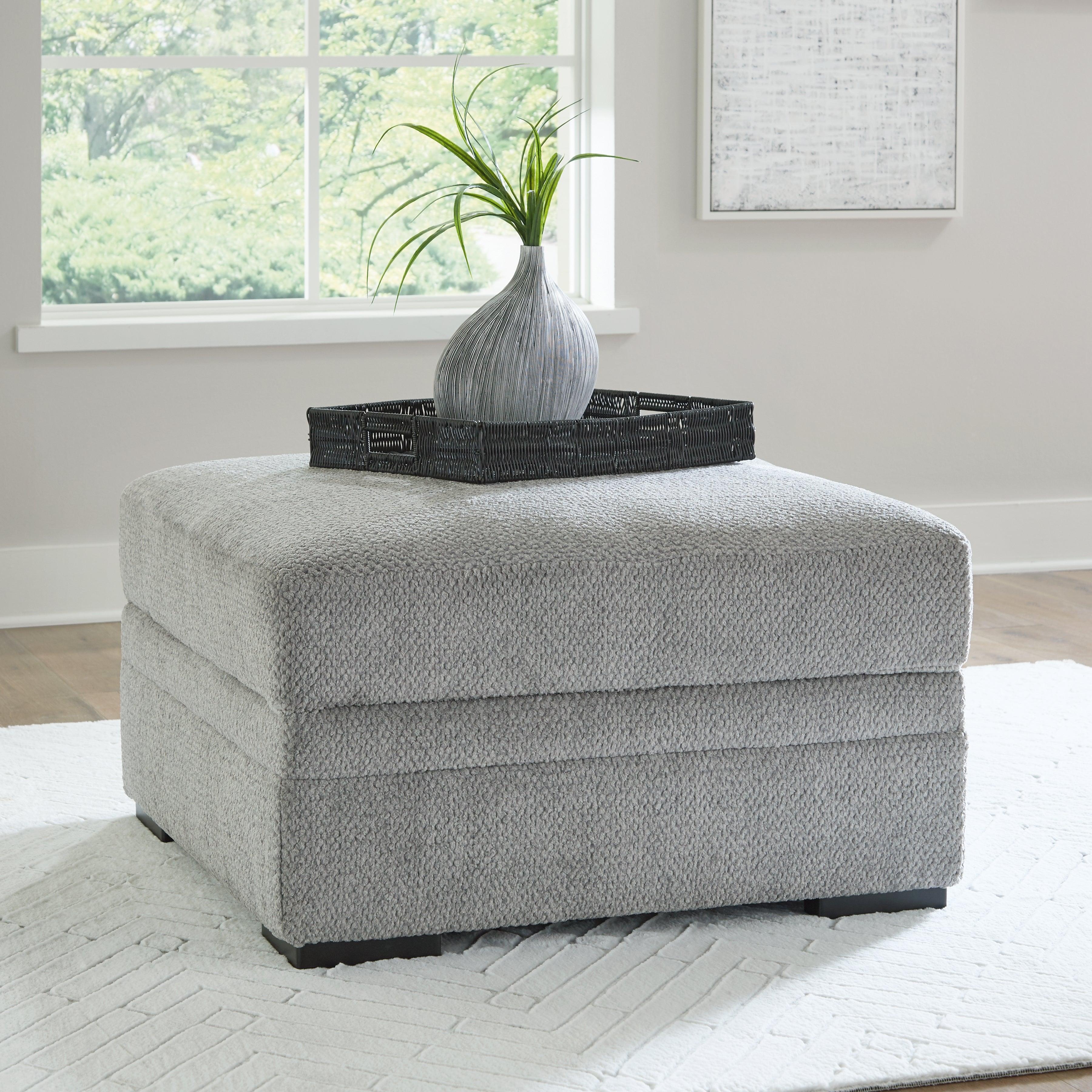 Casselbury Cement Ottoman With Storage - Image 10