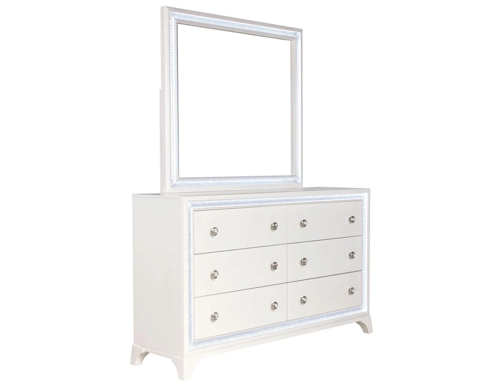 Cassie Illuminating 4-Piece Glam King Bedroom Set - Image 17