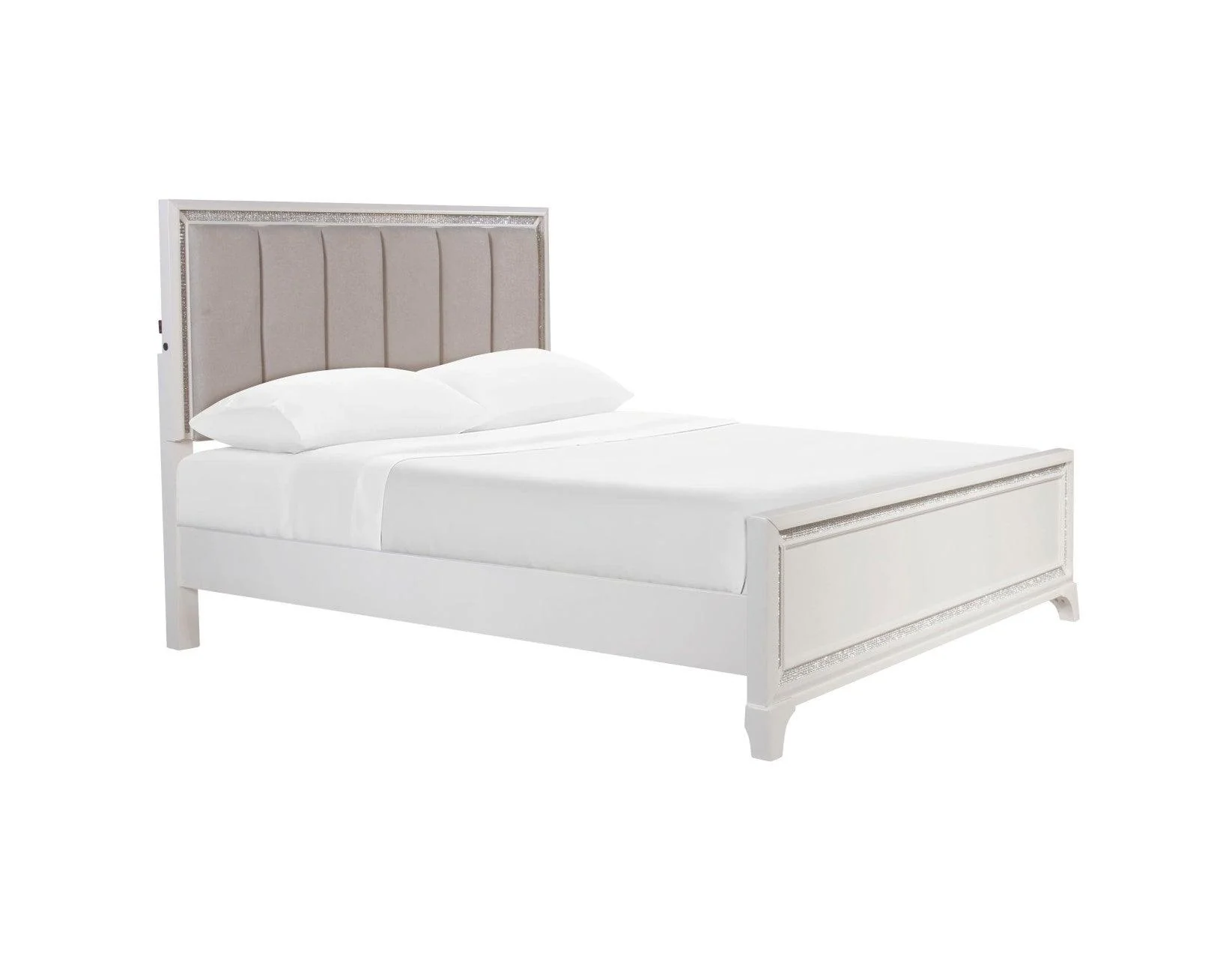 Cassie Illuminating 4-Piece Glam King Bedroom Set - Image 5