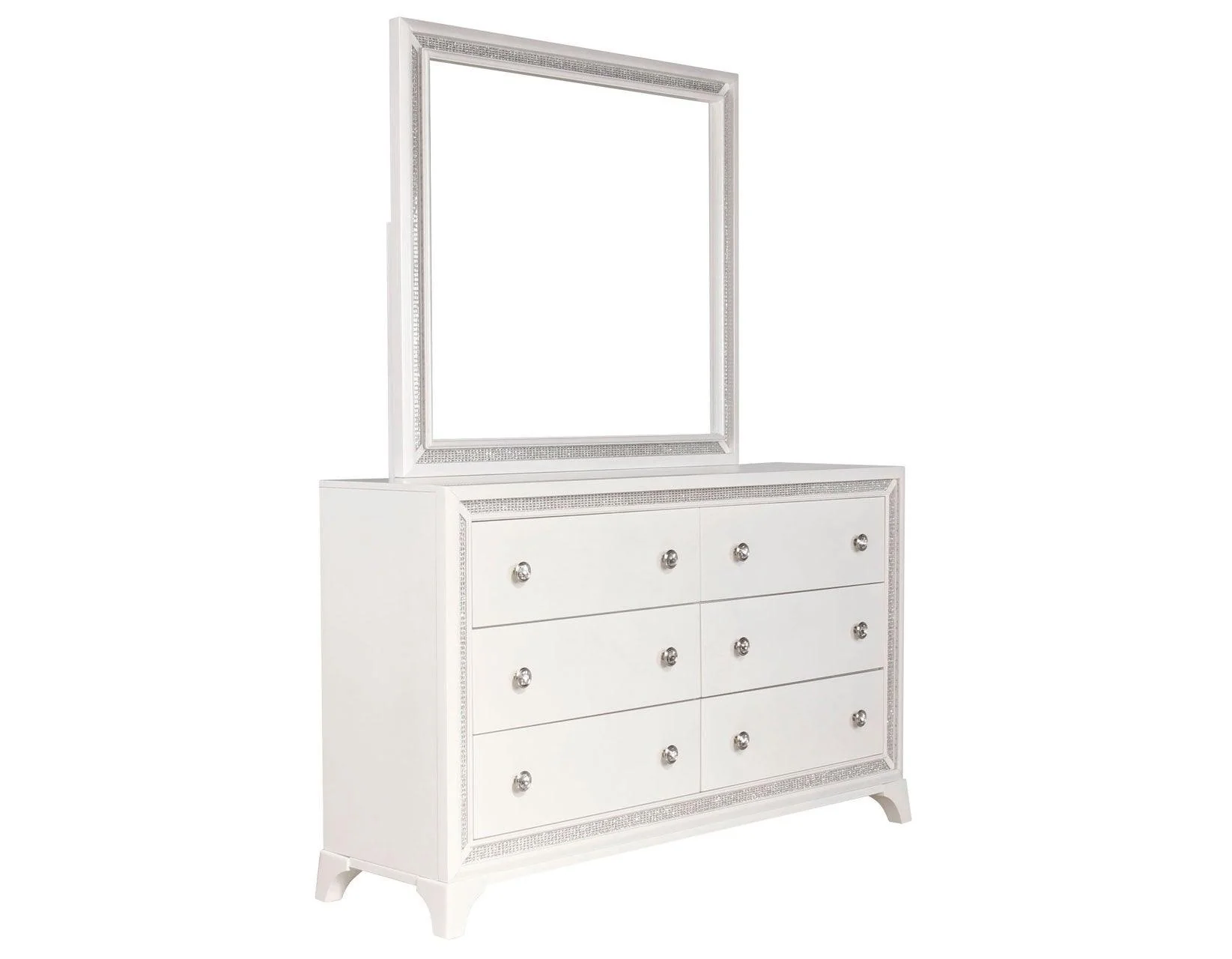 Cassie Illuminating Glam Mirror, Shimmering Pearl Finish - Image 7