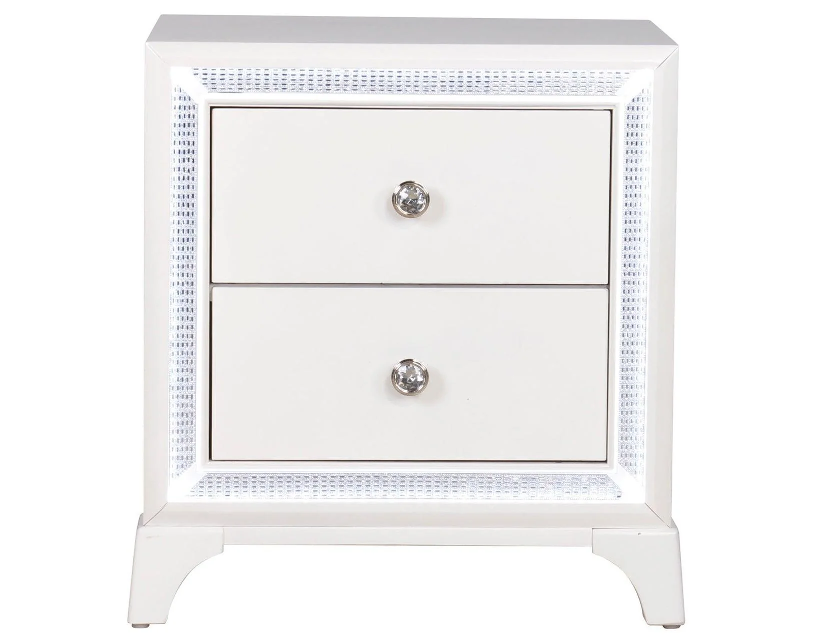 Cassie Queen Illuminating 4-Piece Glam Queen Bedroom Set - Image 11