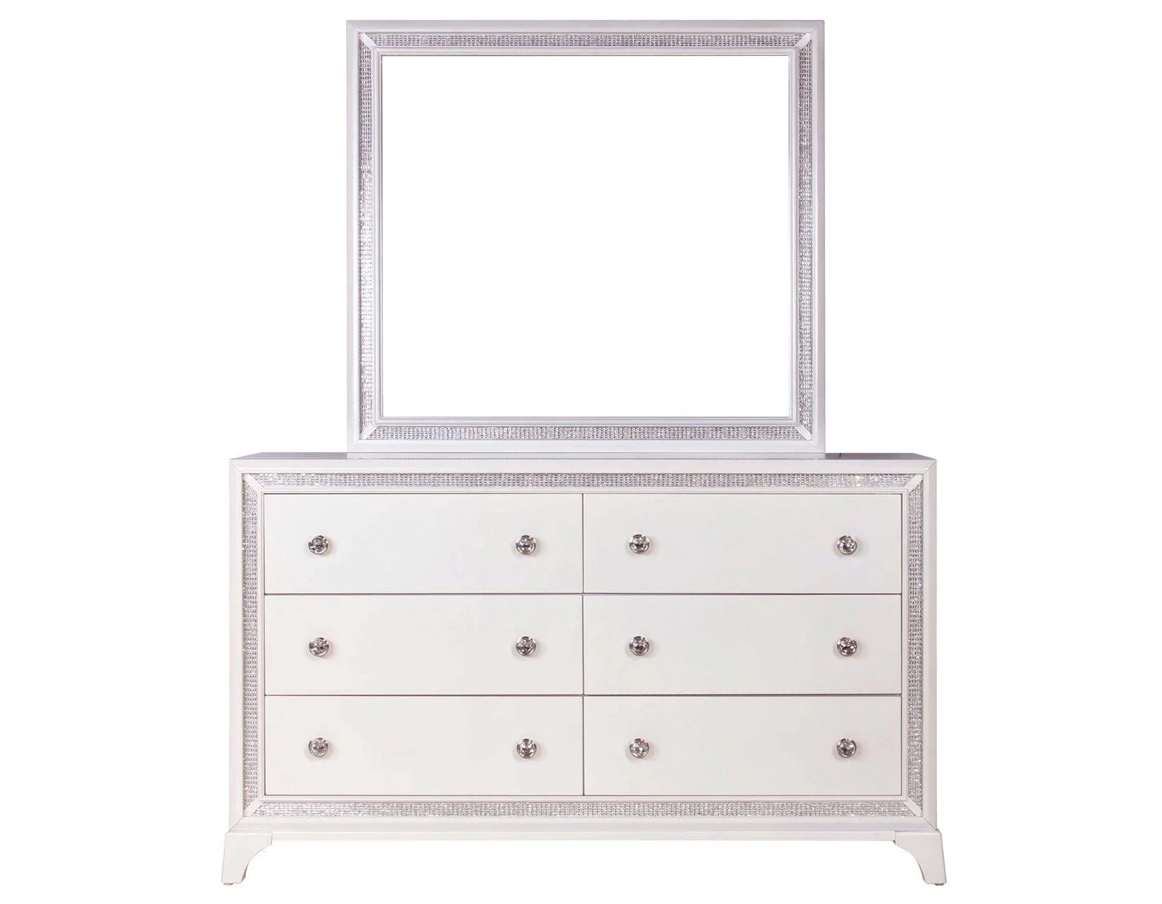 Cassie Queen Illuminating 4-Piece Glam Queen Bedroom Set - Image 21