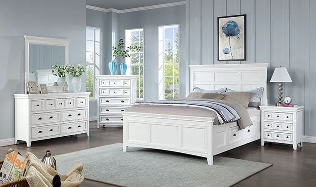Castile White 4-Piece Queen Bedroom Set