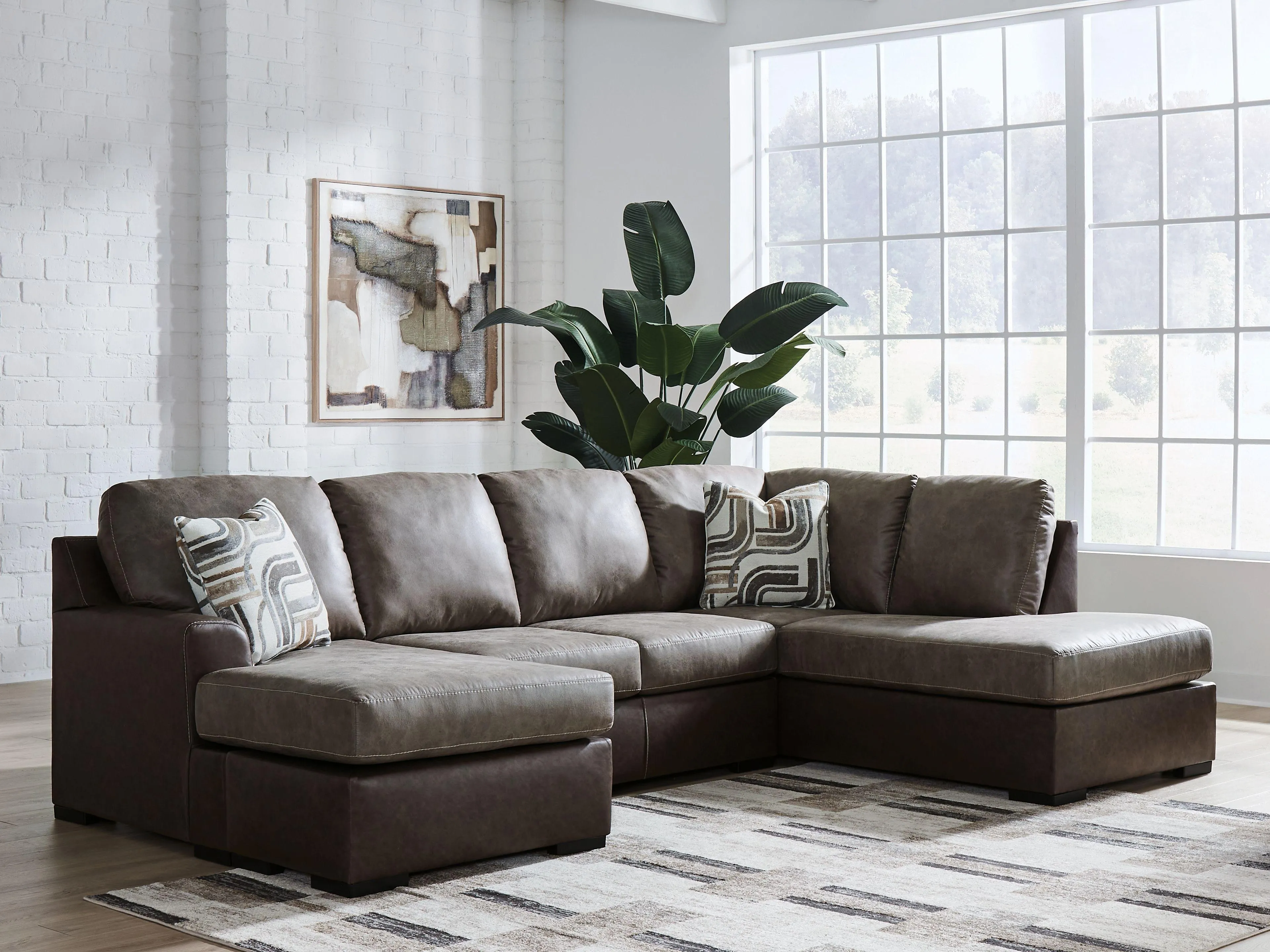 Castille Way Fossil 2-Piece Sectional With RAF Corner Chaise
