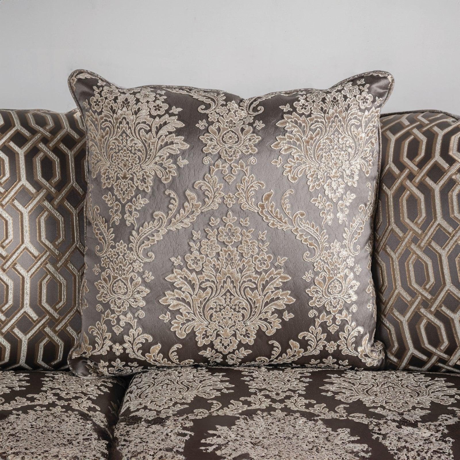 Catalonia Beige/Dark Cherry Sofa - Image 3