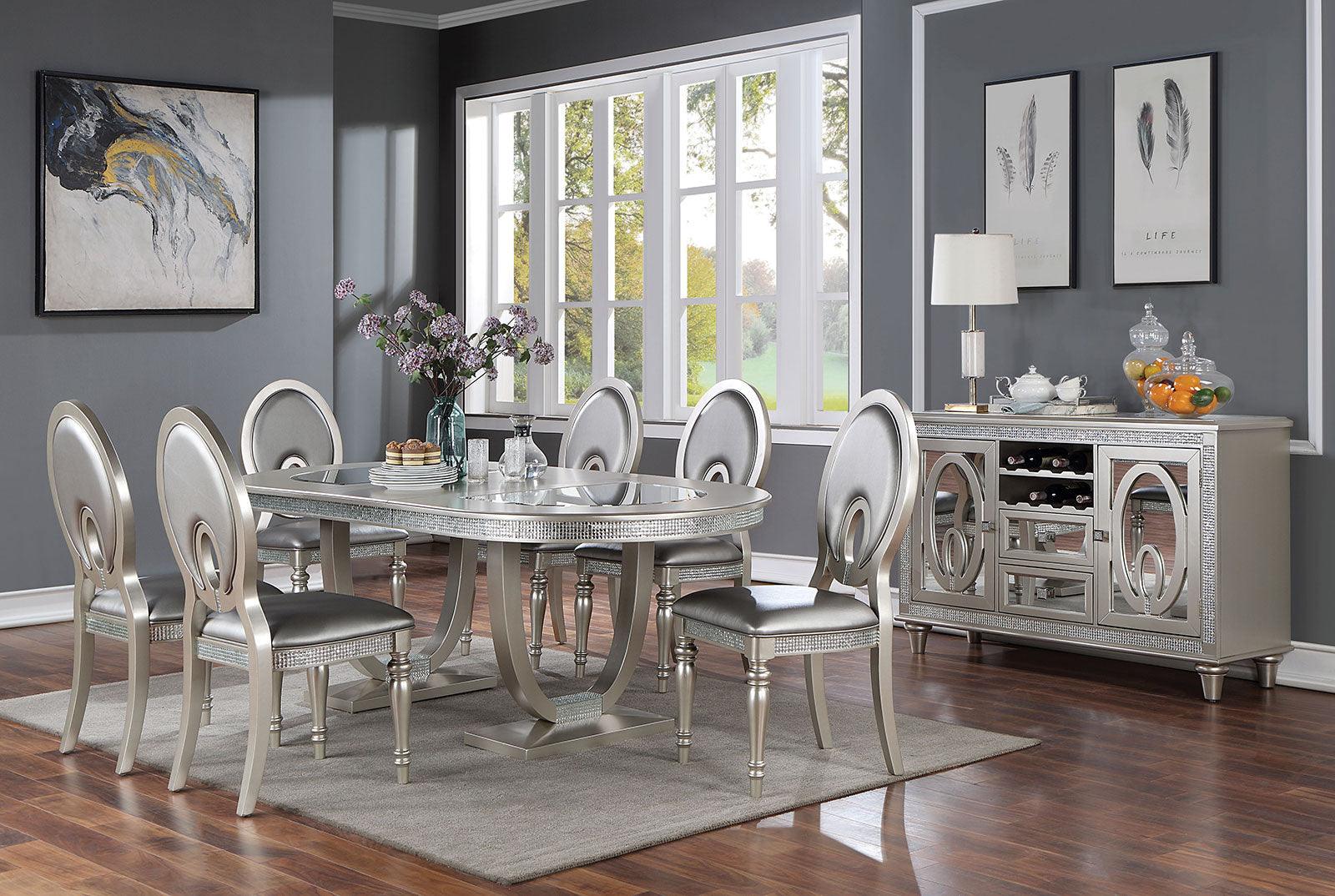 Cathalina Silver Side Chair, Set of 2 - Image 4