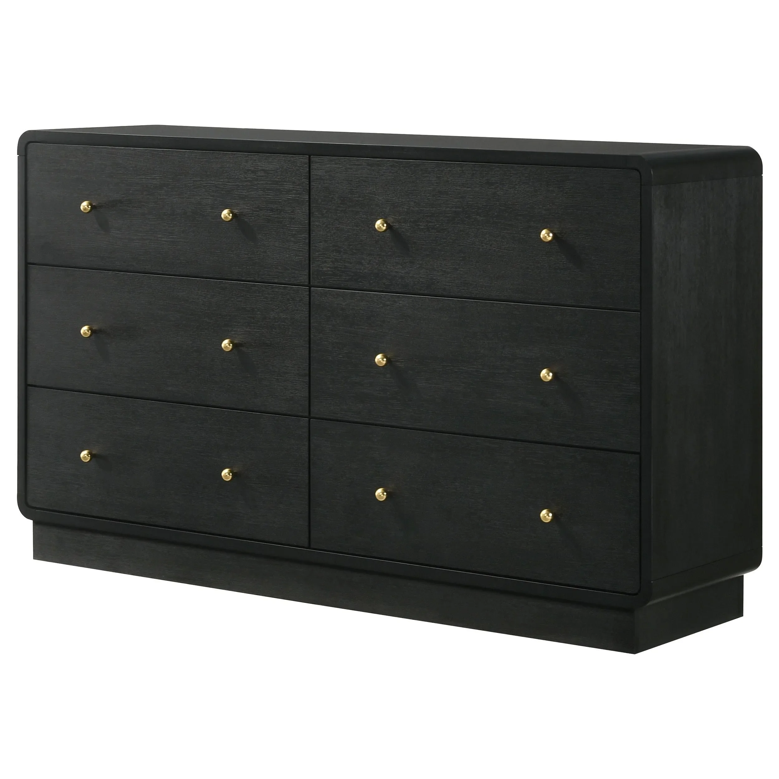 Cavelle Black 6-Drawer Dresser Cabinet - Image 3