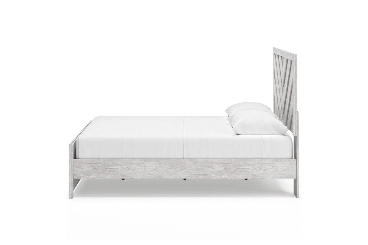 Cayboni Whitewash King Panel Bed - Image 6