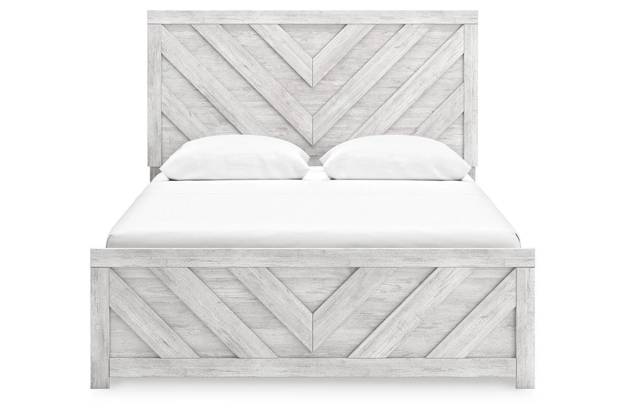 Cayboni Whitewash Queen Panel Bed - Image 5