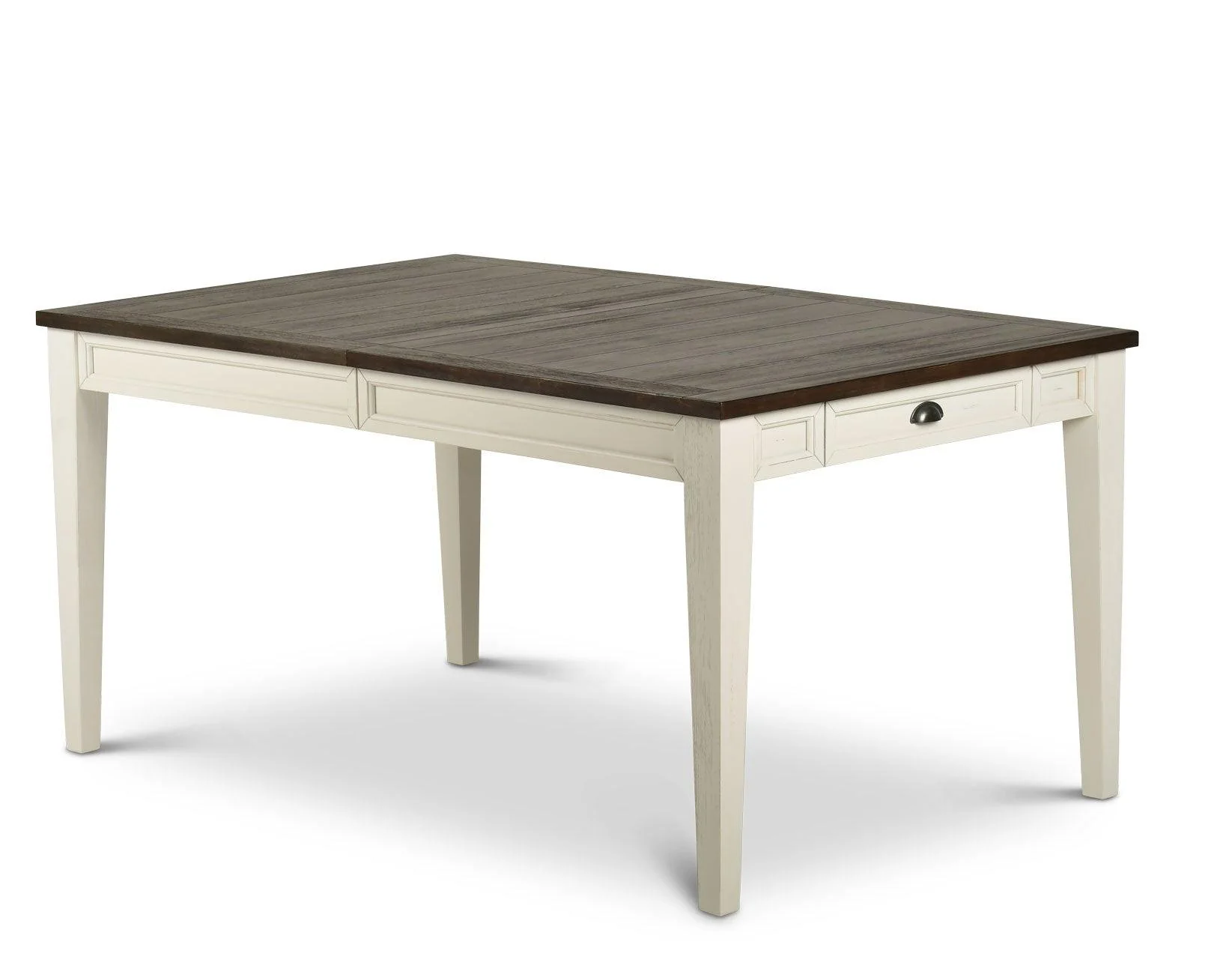 Cayla 64-80 inch Table w/16″ Leaf – Dark Oak& White - Image 3