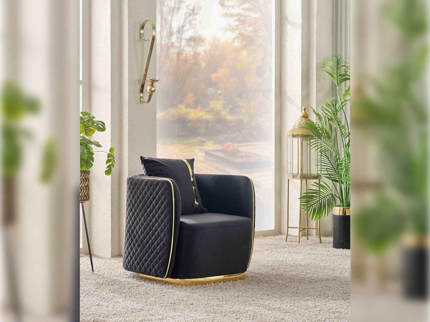 Ceko Chair Cream  Black - Image 3