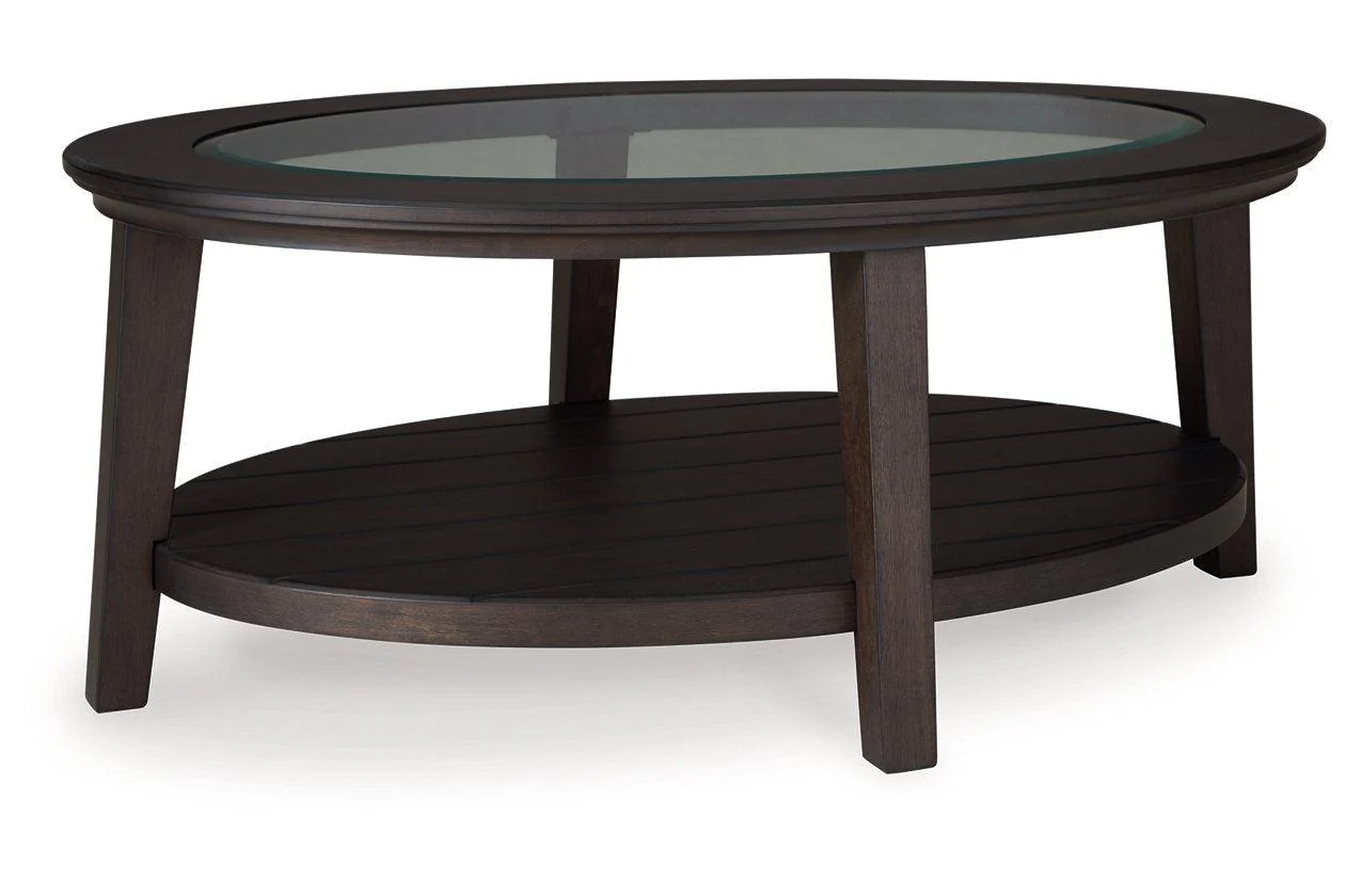 Celamar Dark Brown Coffee Table and 2 End Tables - Image 2