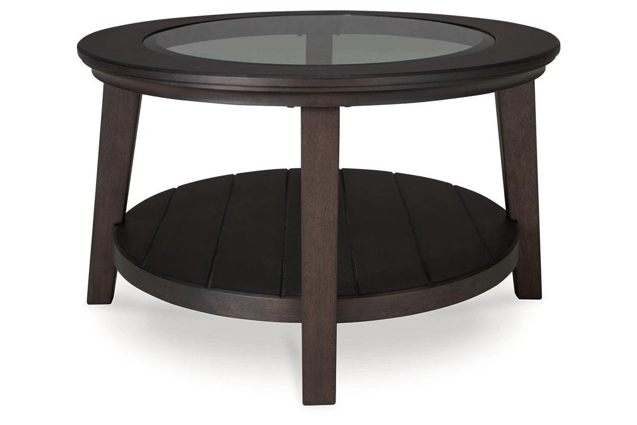 Celamar Dark Brown Coffee Table and 2 End Tables - Image 4