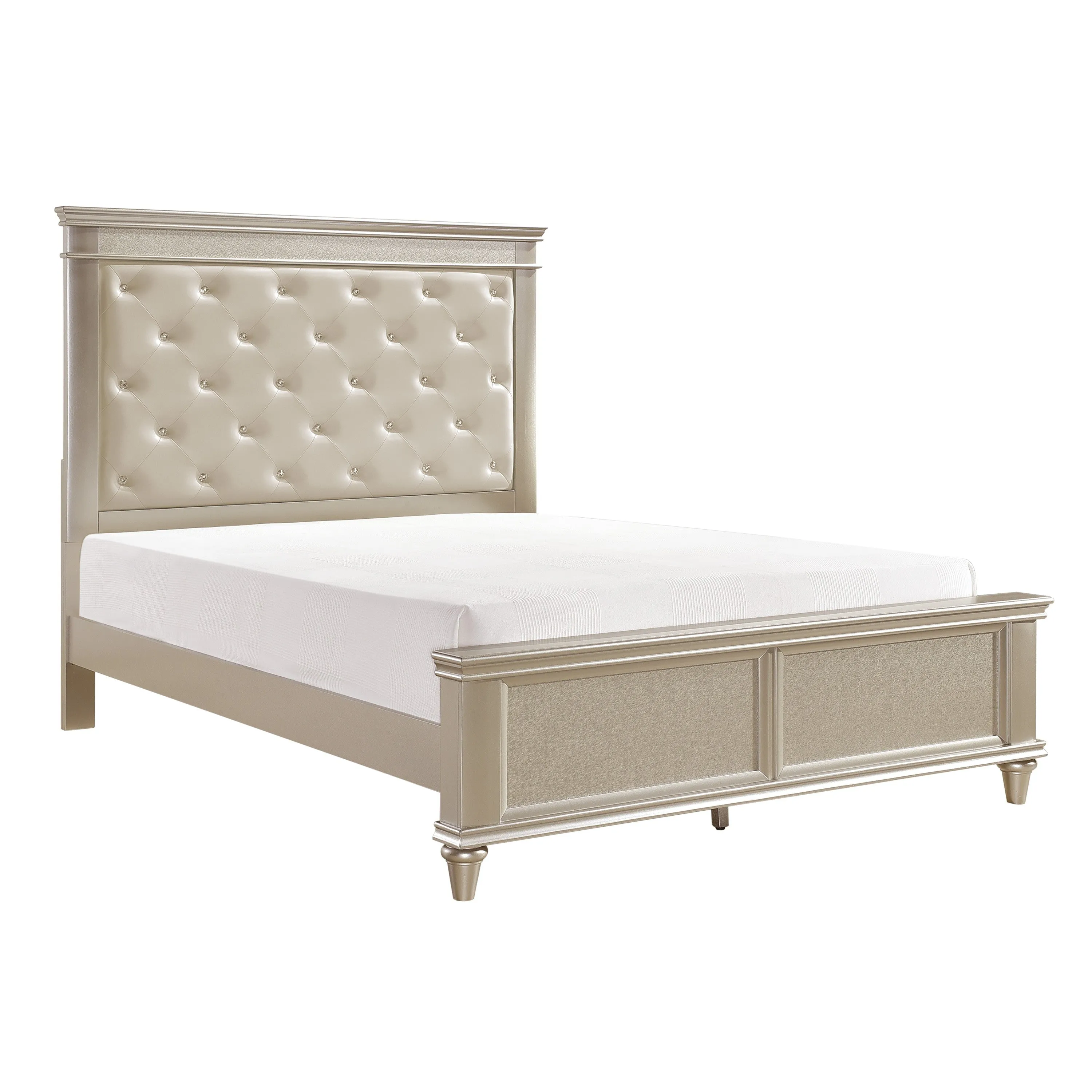 Celandine Silver Upholstered Panel Bedroom Set - Image 2