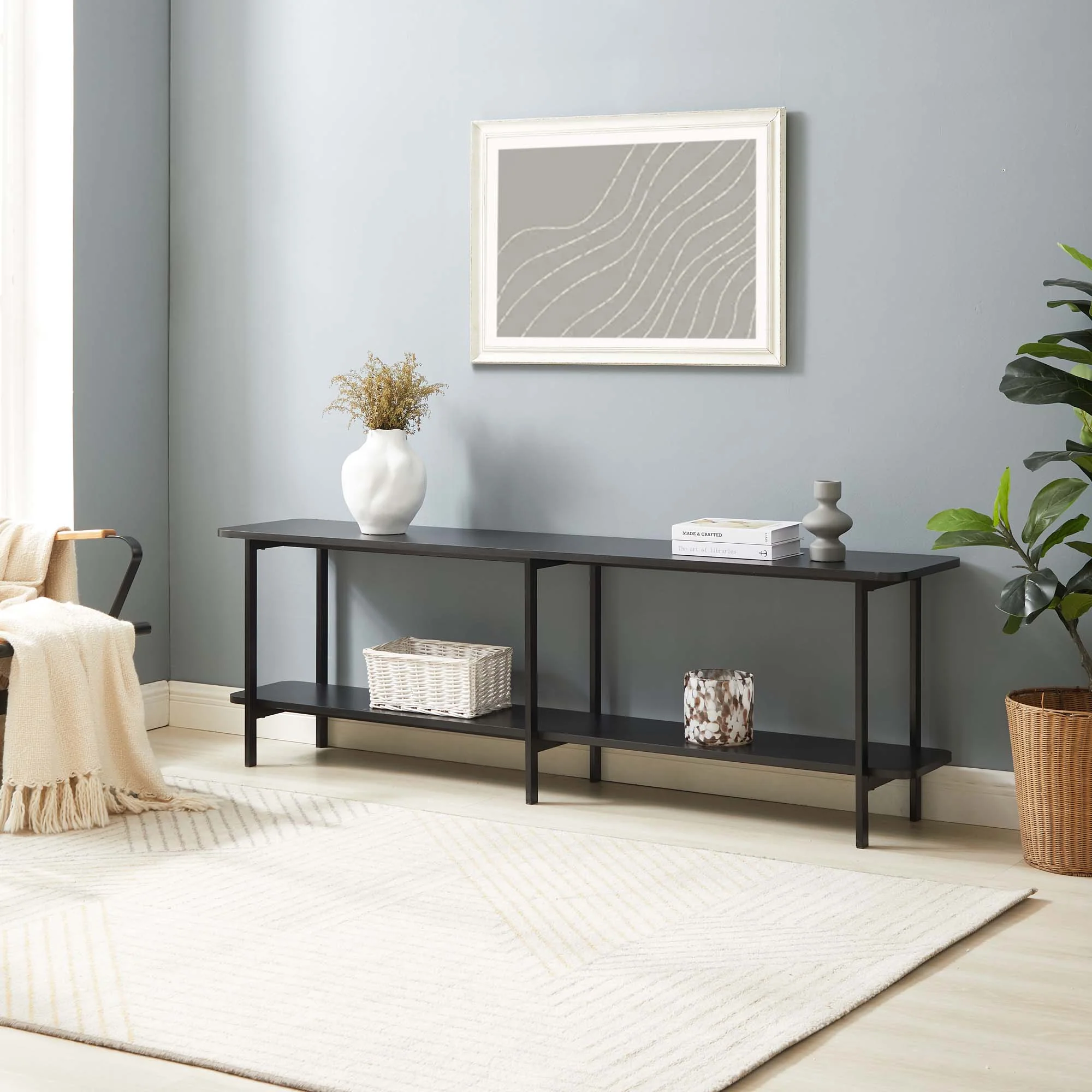 Celine Side Table Console in Black - Image 2
