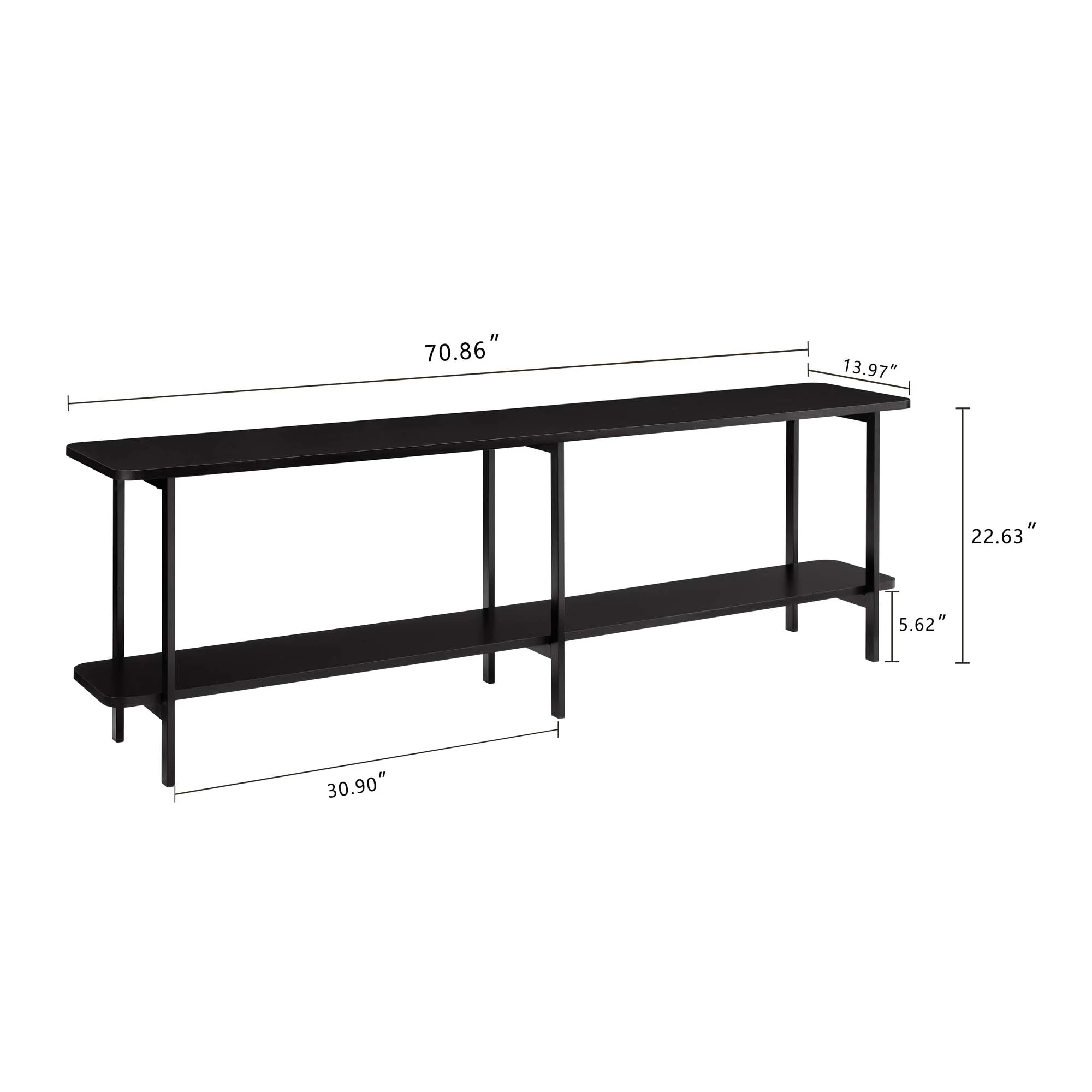 Celine Side Table Console in Black - Image 3