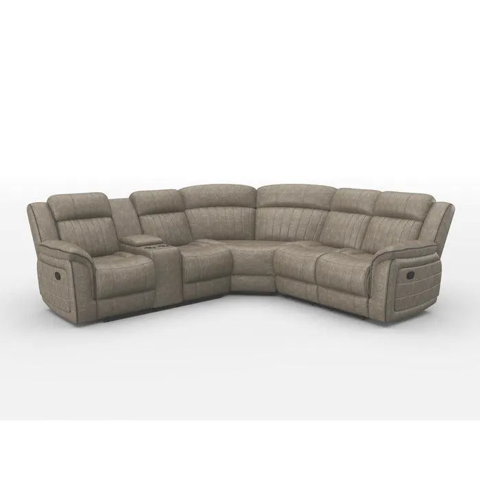 Centeroak Sandy Brown Reclining Sectional - Image 4