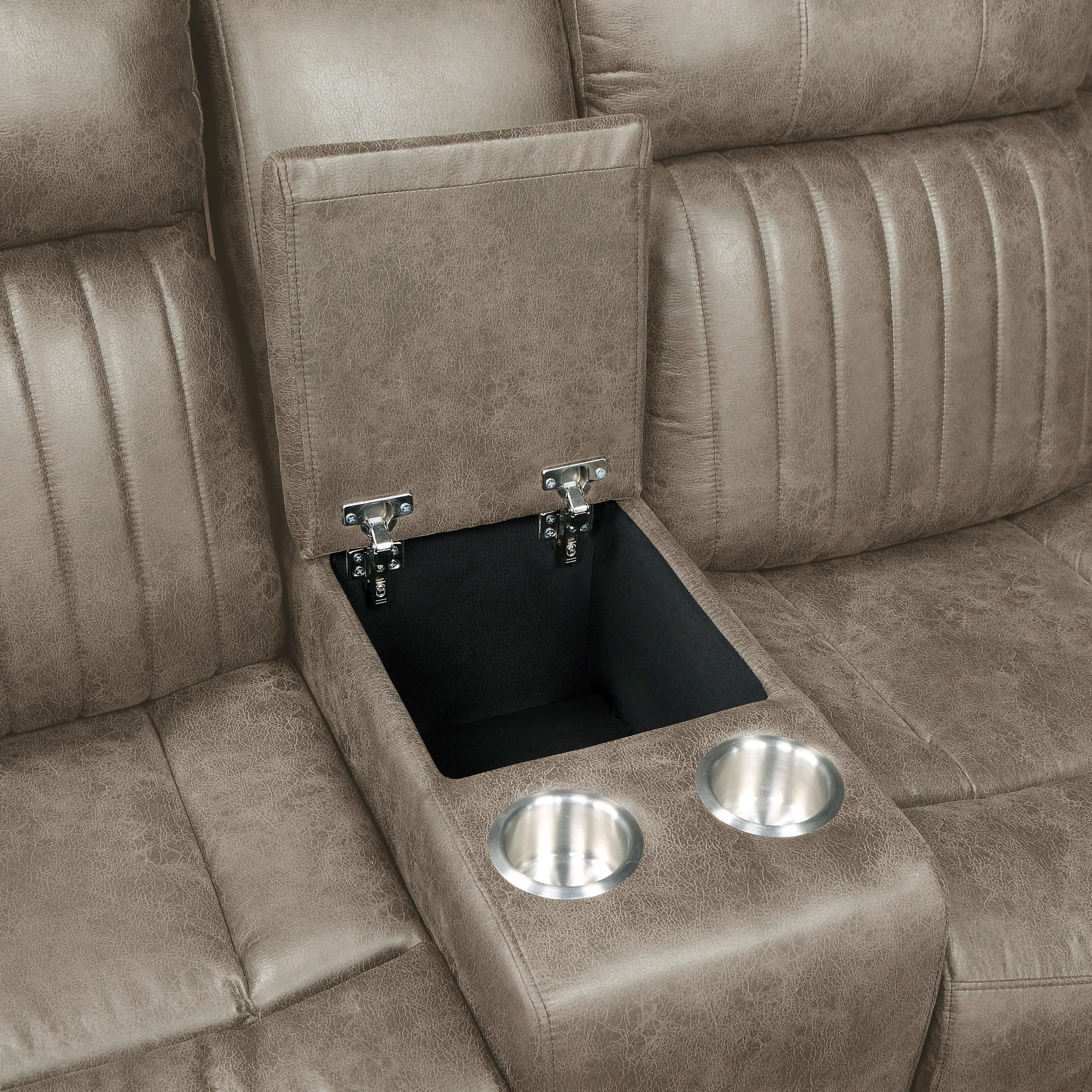 Centeroak Sandy Brown Reclining Sectional - Image 9