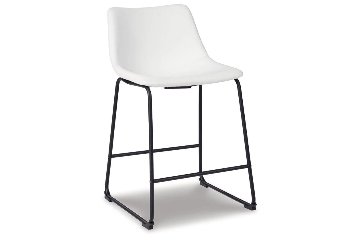Centiar White Counter Height Barstool, Set of 2 - Image 2