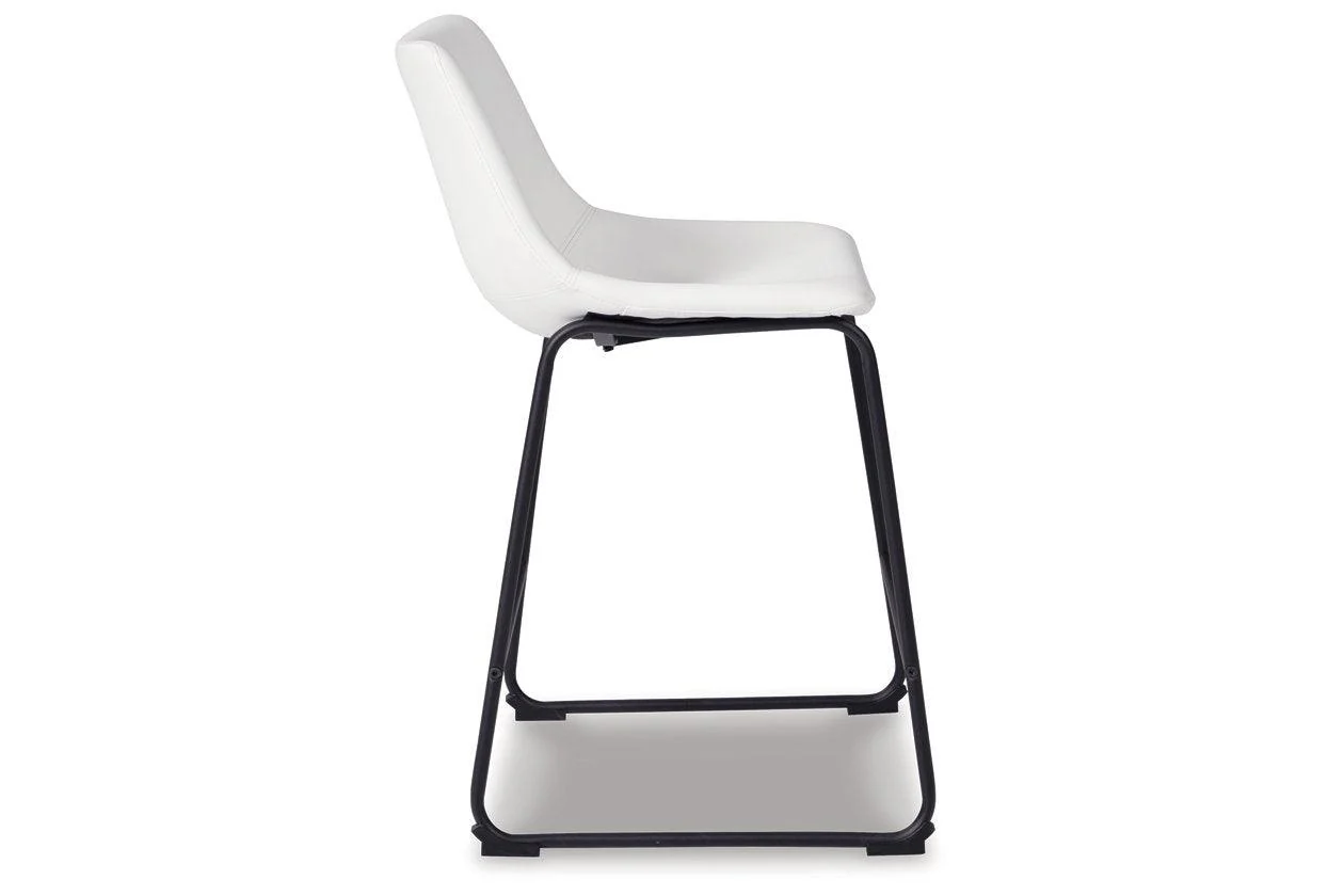 Centiar White Counter Height Barstool, Set of 2 - Image 4