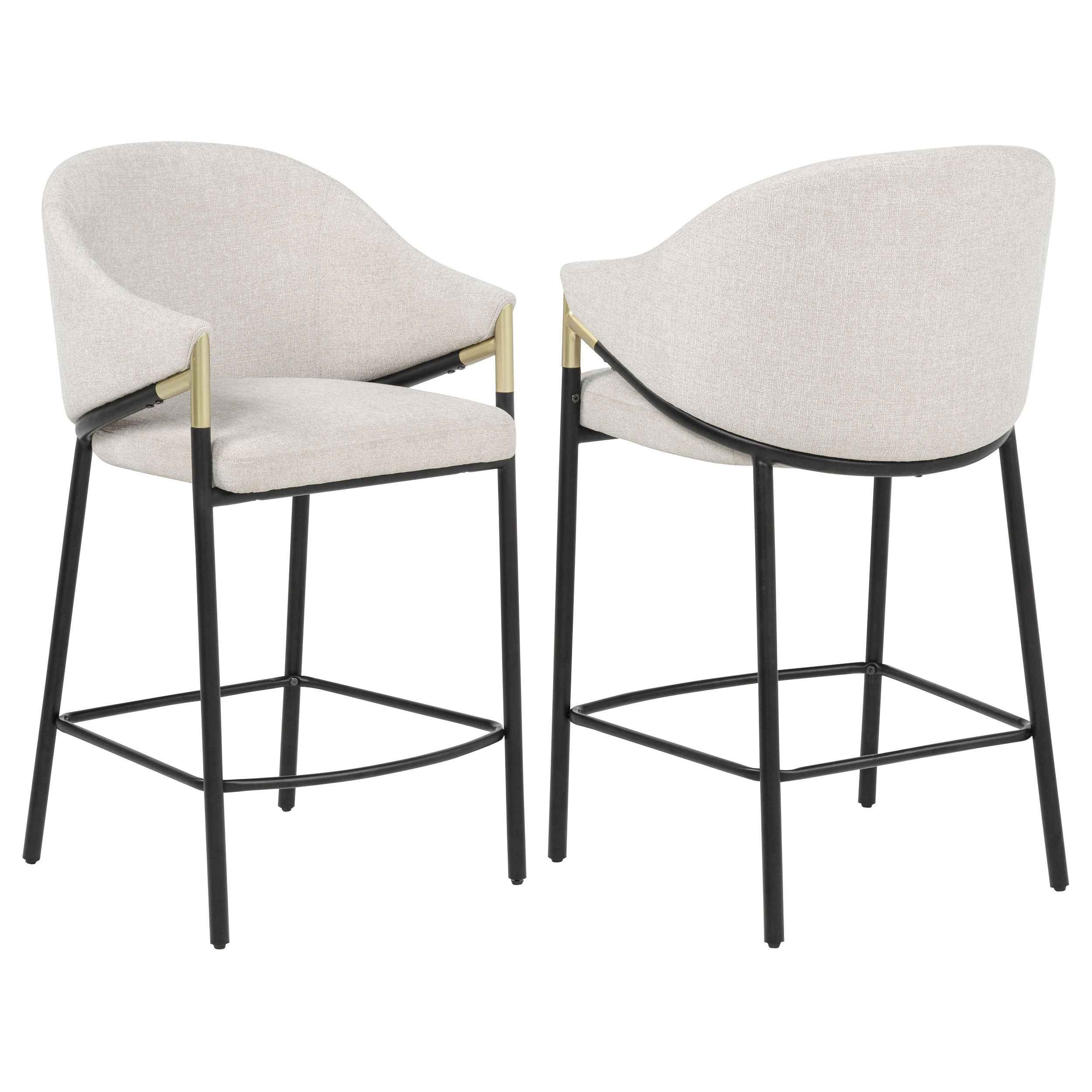 Chadwick Beige Fabric Upholstered Counter Height Chair (Set of 2)