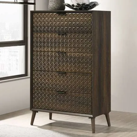 Chalfont Dark Brown 5-Piece Queen Bedroom Set - Image 4
