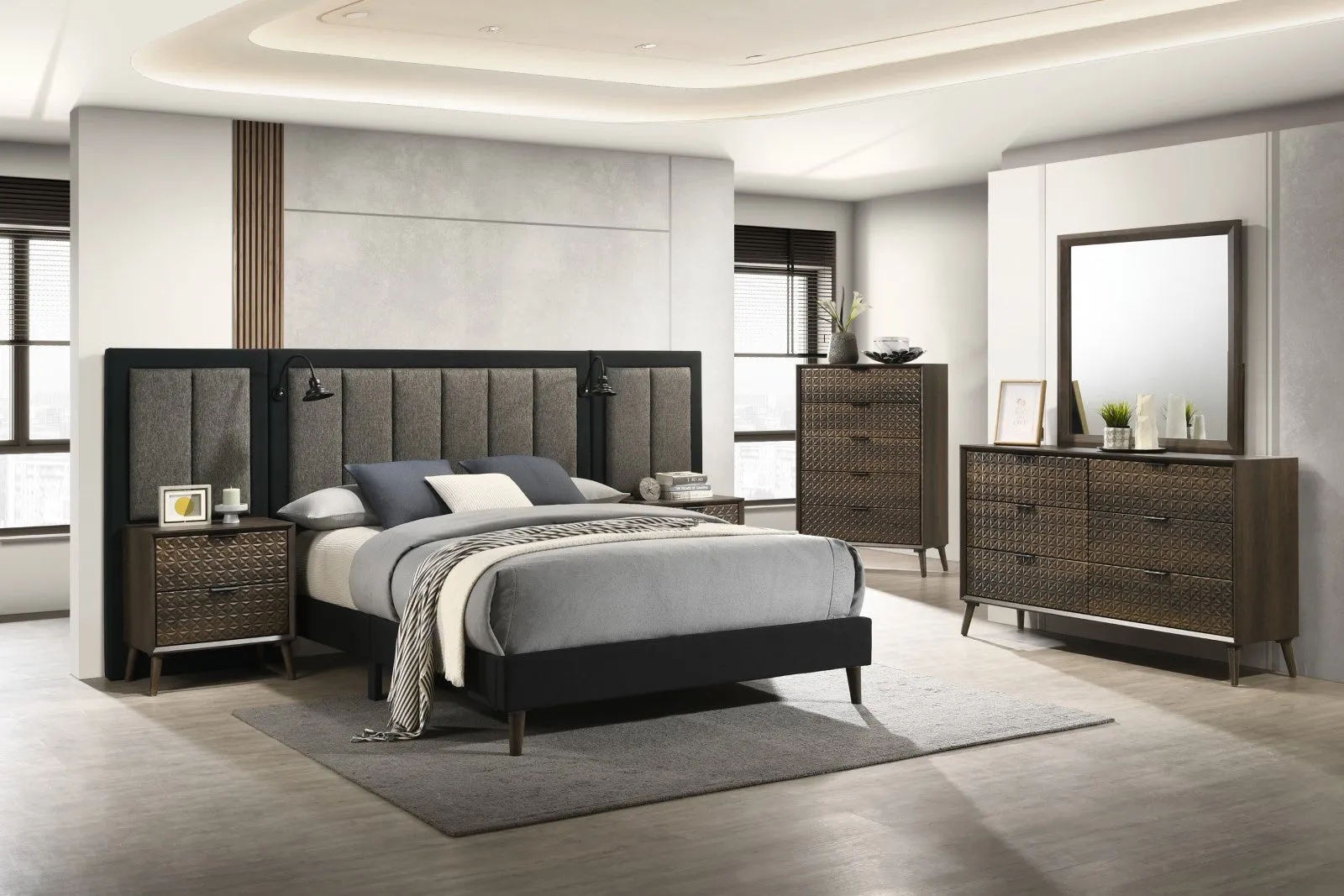 Chalfont Dark Brown Queen Panel Bed - Image 2