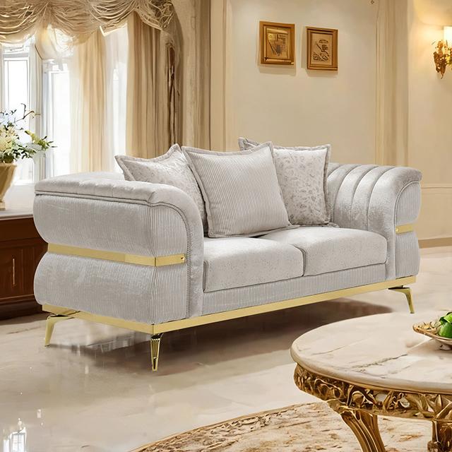 Charlevoix Beige/Gold Sofa & Loveseat - Image 3