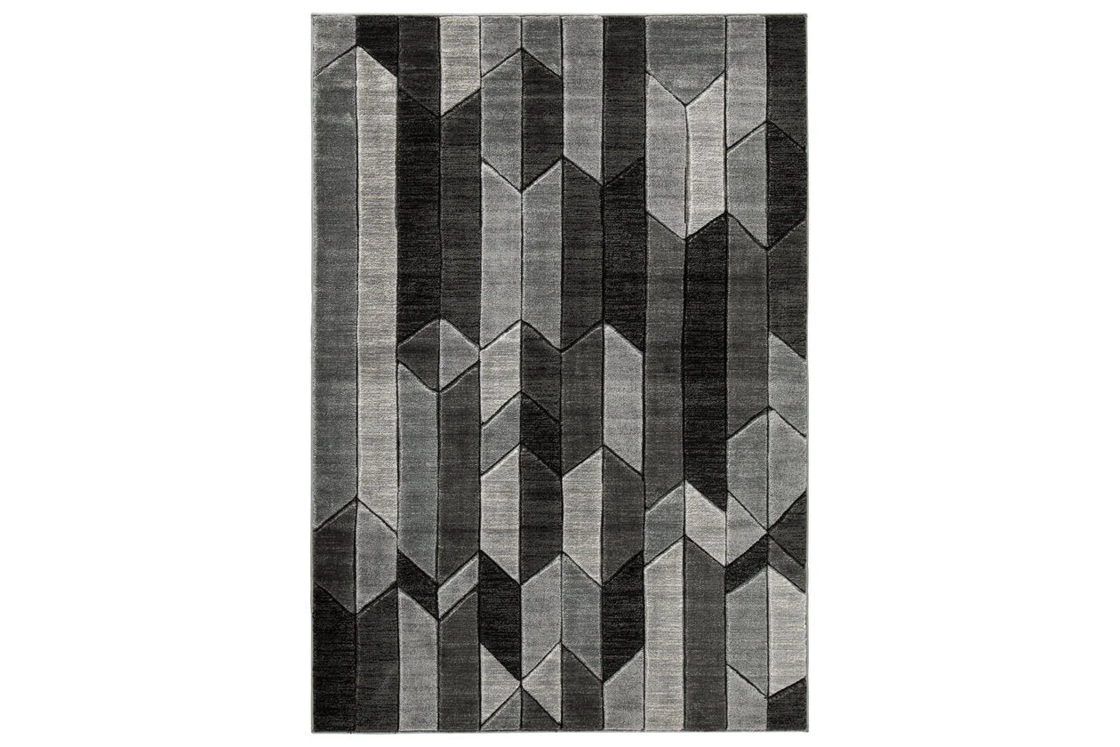 Chayse Black/Gray 6'6" x 9'6" Rug - Image 2