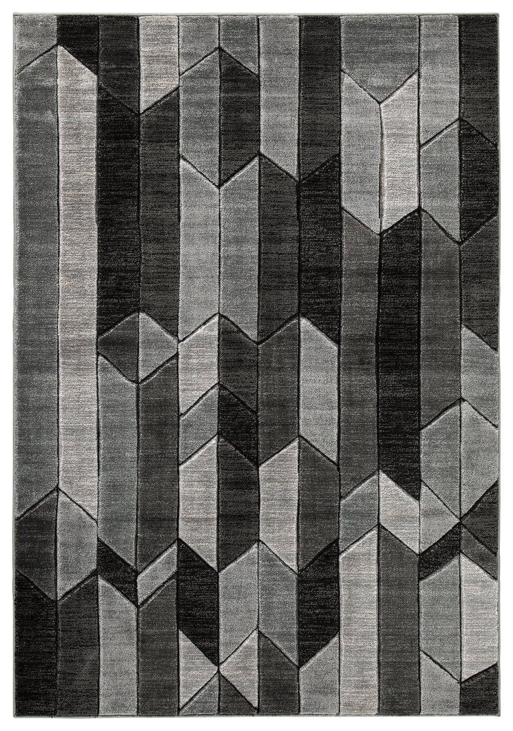 Chayse Black/Gray 6'6" x 9'6" Rug - Image 5