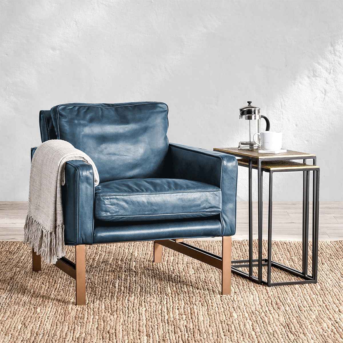 Chazzie Accent Chair - Ocean Blue - Image 5