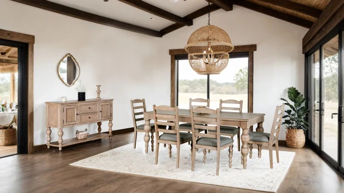 Chesapeake Light White Wash 7-Piece Dining Room Set