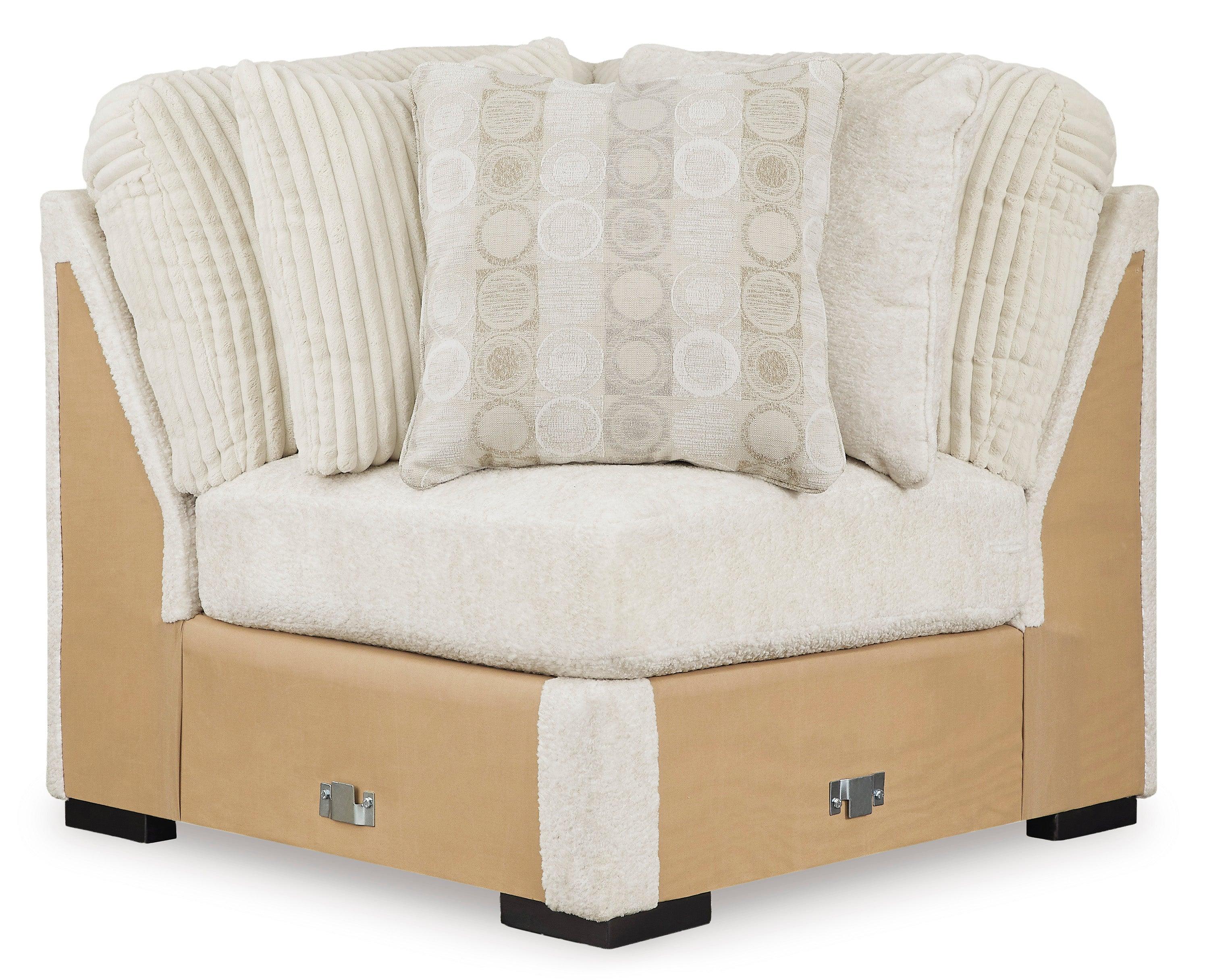 Chessington Ivory 4-Piece Right Arm Facing (RAF) Chaise Sectional - Image 13