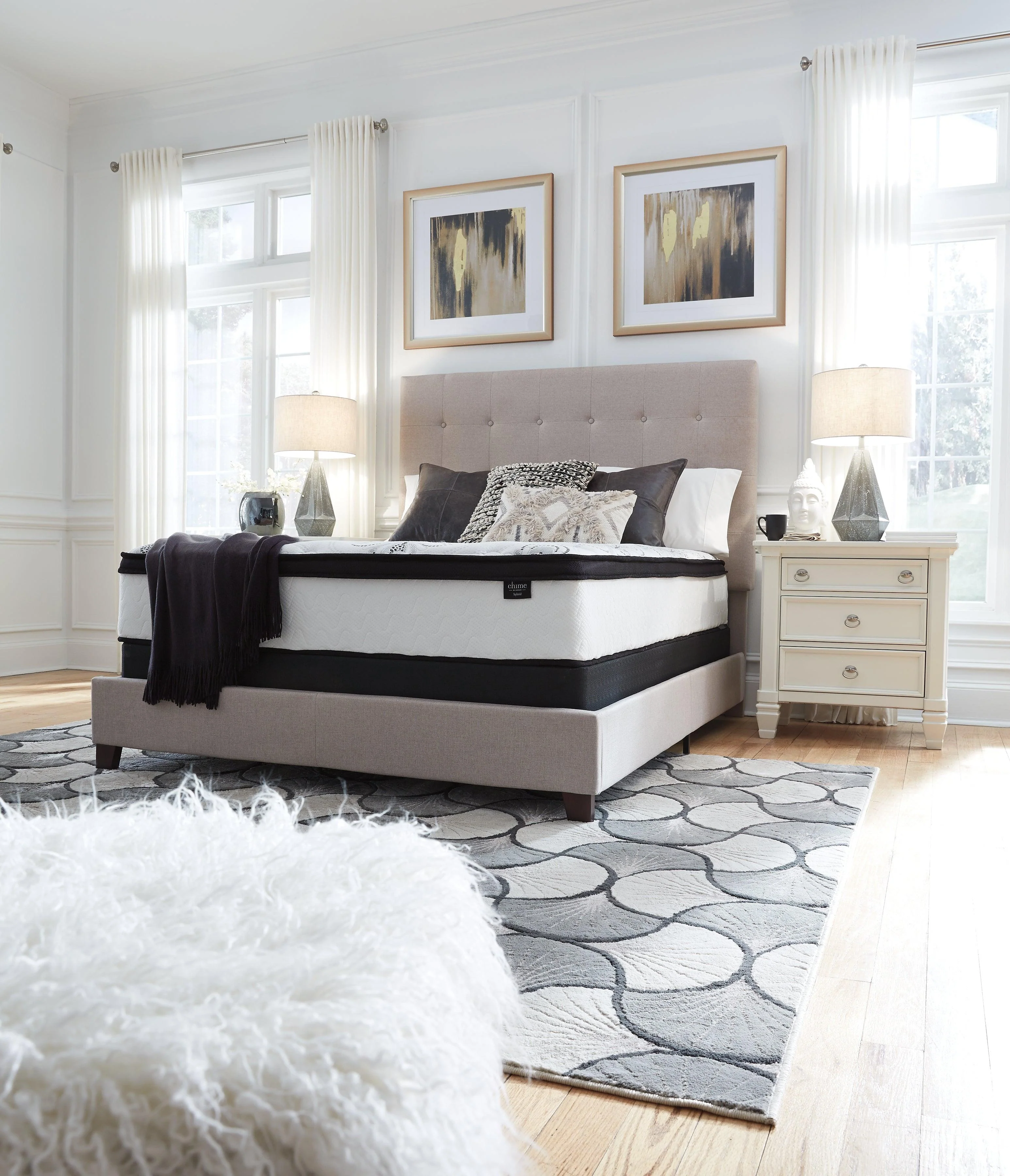 Chime 12 Inch Hybrid White California King Mattress in a Box - Image 10