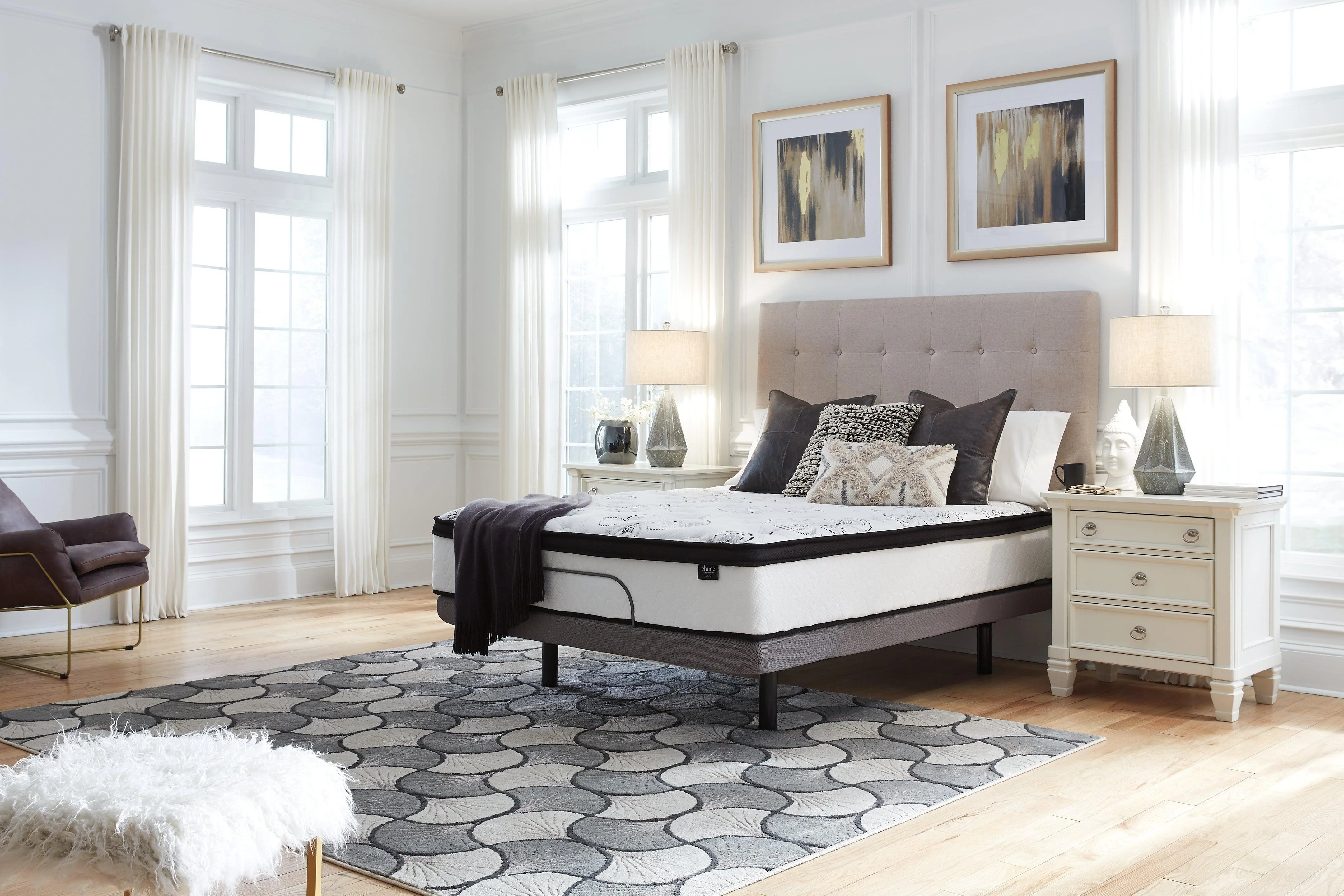 Chime 12 Inch Hybrid White California King Mattress in a Box - Image 5