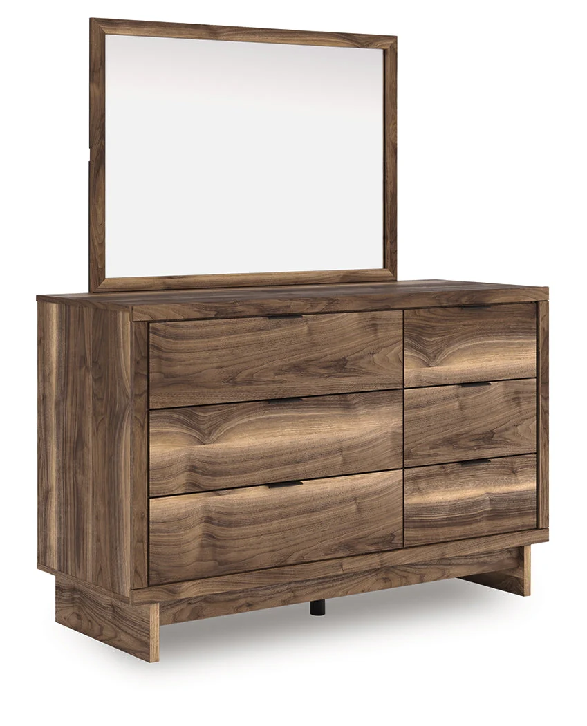 Chirason Brown Dresser and Mirror