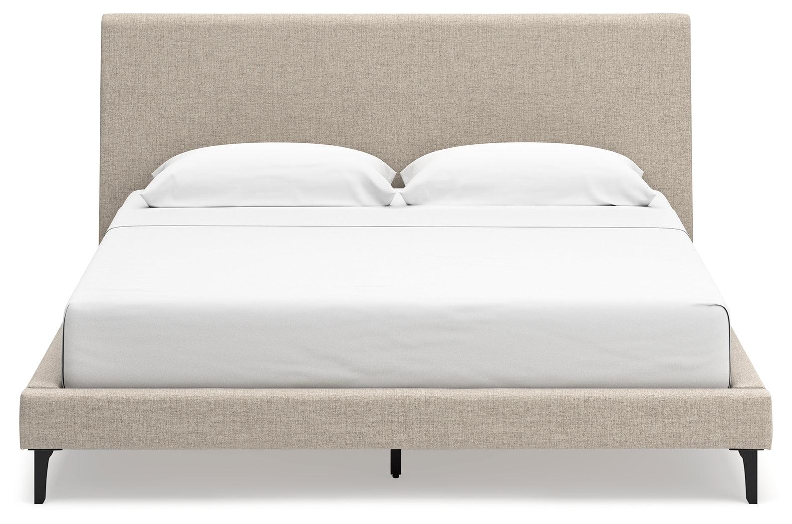 Cielden Soft Gray King Upholstered Bed with Roll Slats - Image 4