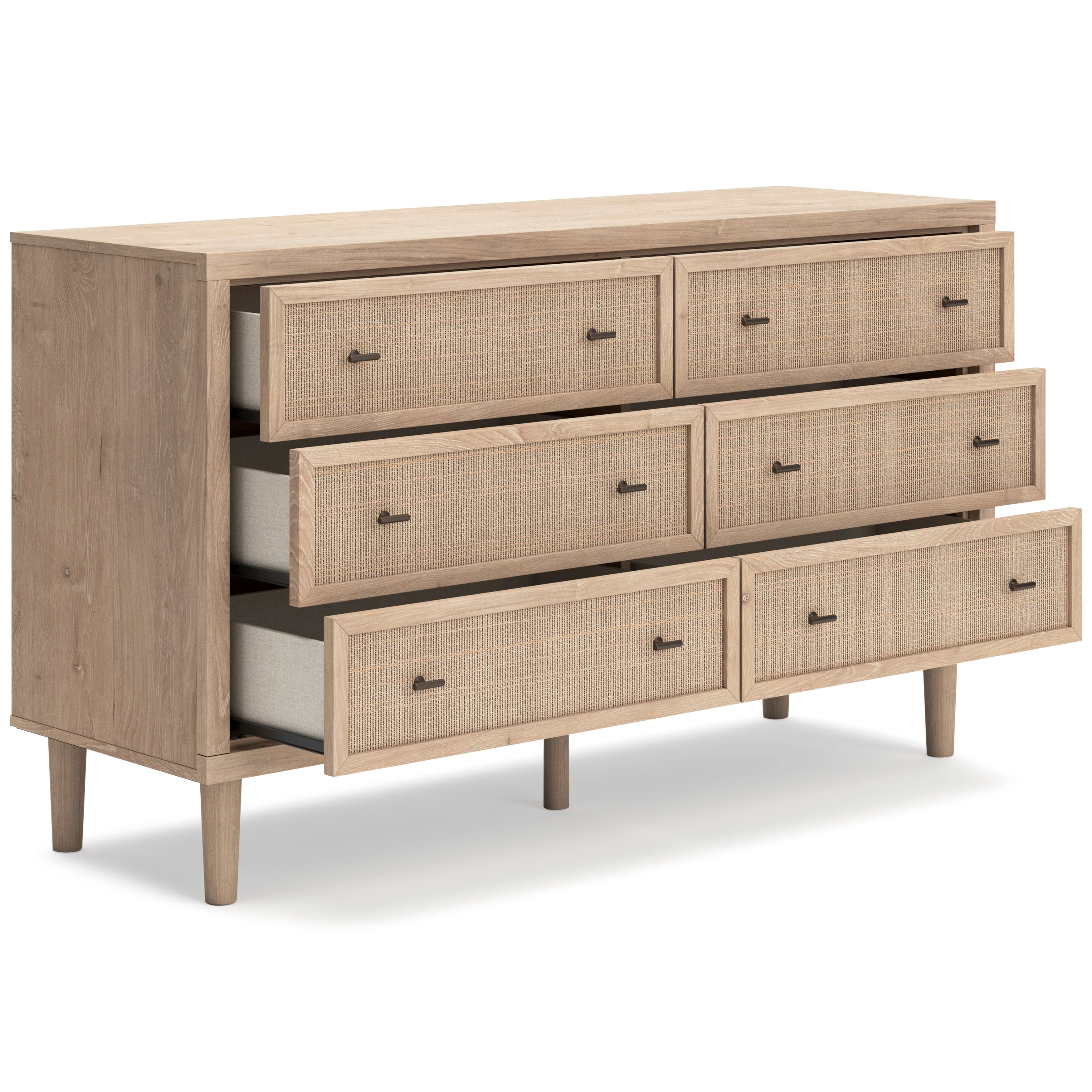 Cielden Soft Gray/Tan Upholstered Platform Bedroom Set - Image 16