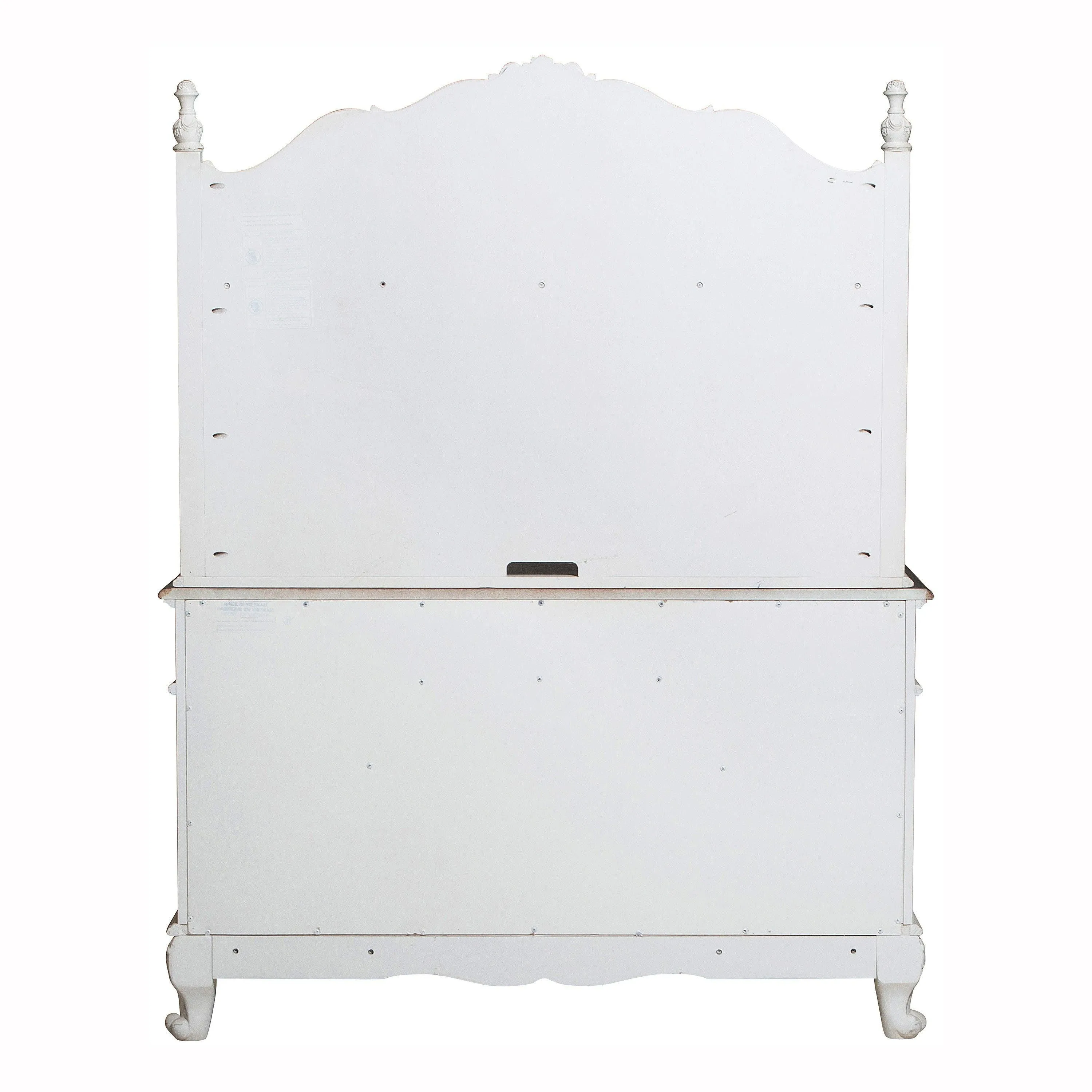 Cinderella Antique White Writing Desk with Hutch - Image 3