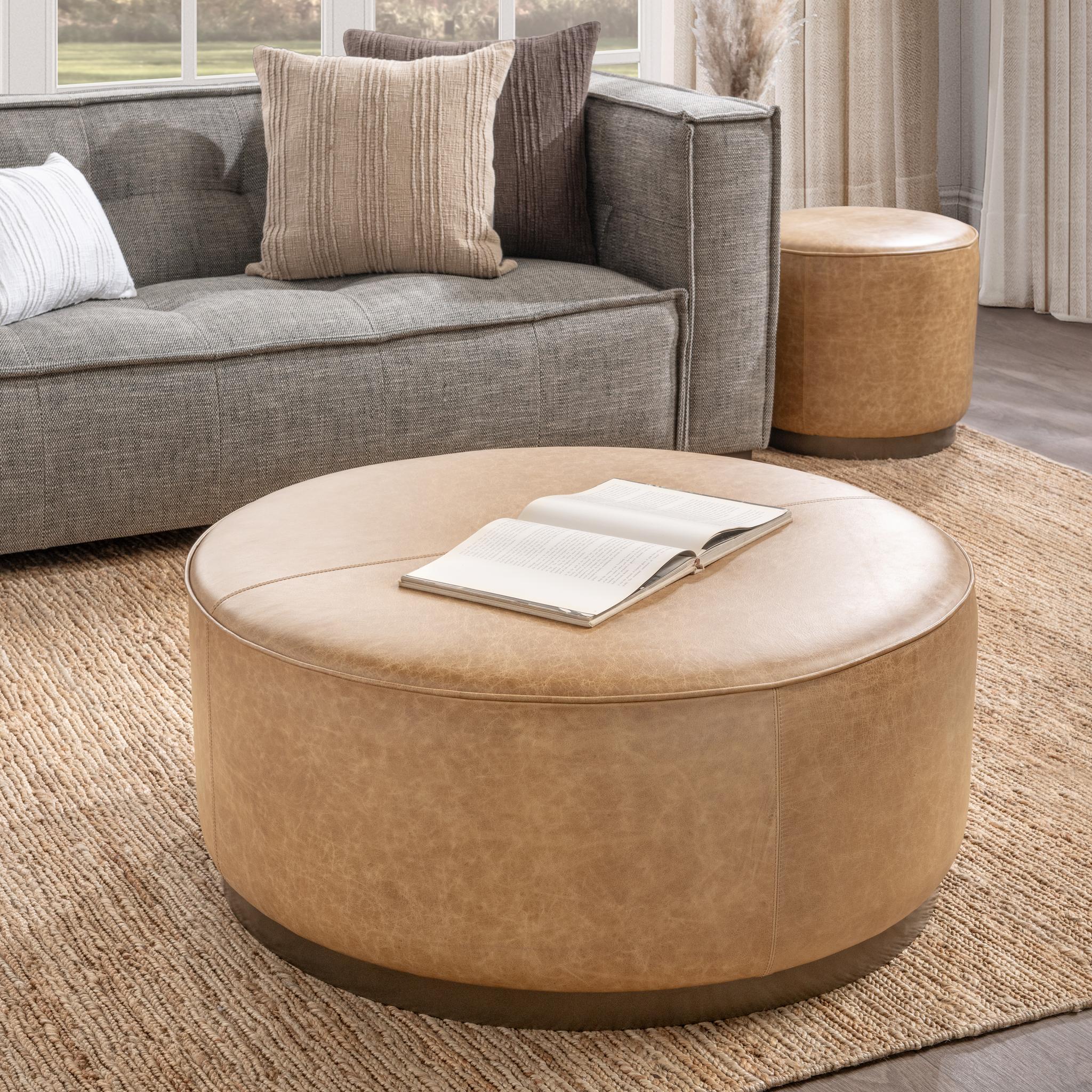 Clair Round Ottoman - Sedona Brown - Image 6