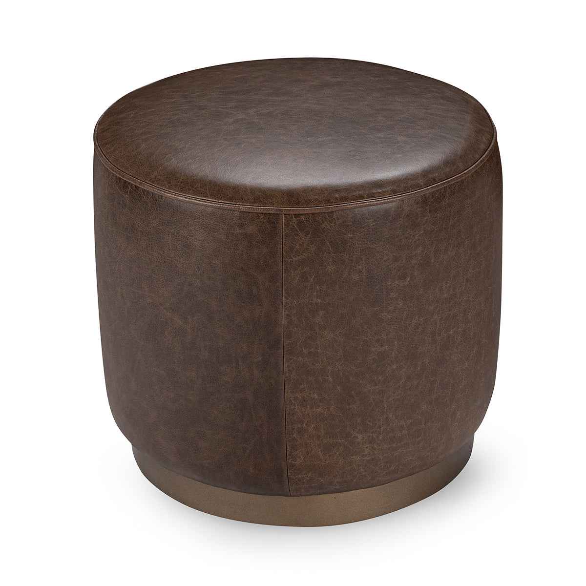 Clair Round Ottoman - Cocoa Brown - Image 2