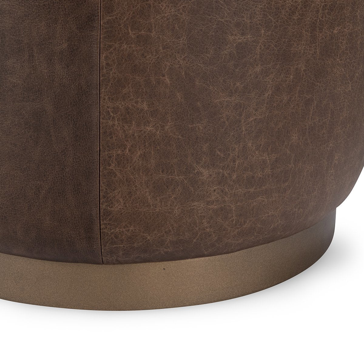 Clair Round Ottoman - Cocoa Brown - Image 5