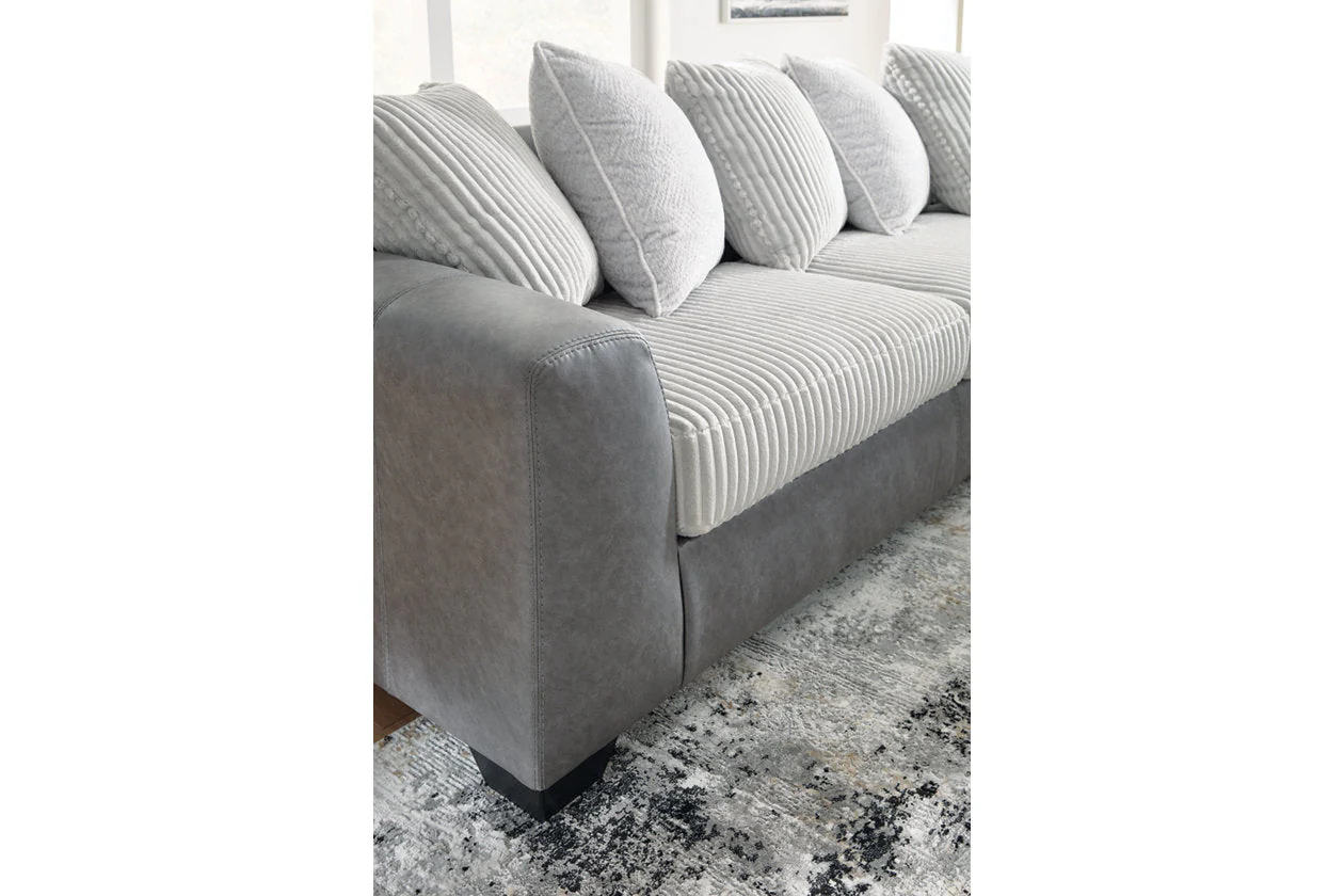 Clairette Court Alloy 2-Piece Right Arm Facing (RAF) Chaise Sectional - Image 9