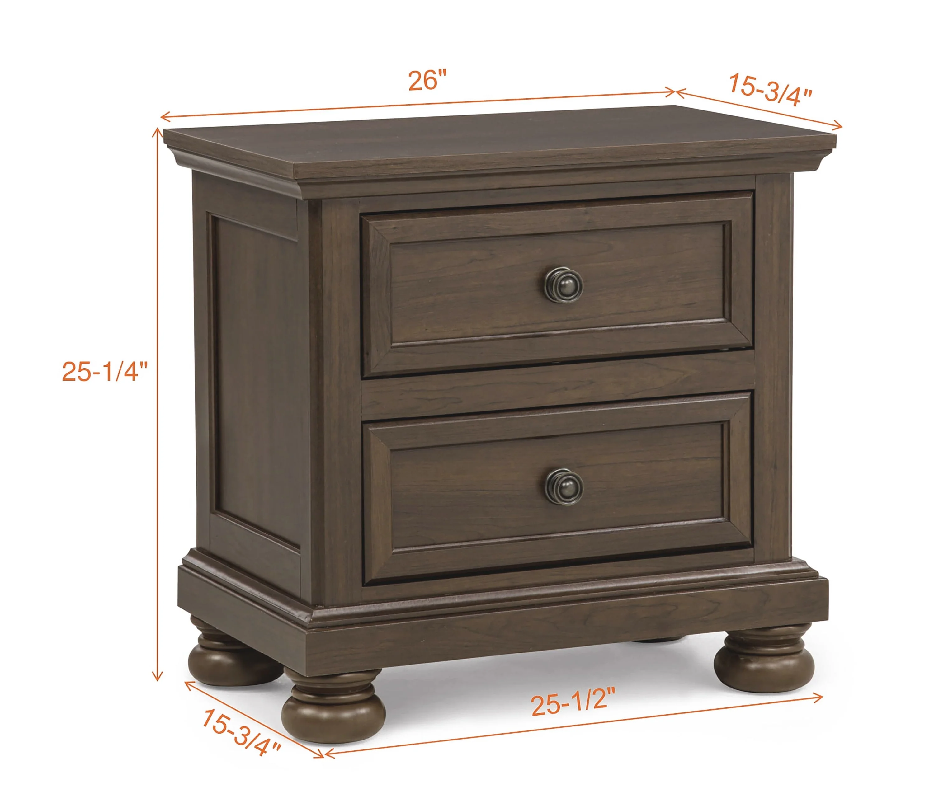 Claribelle Brown Nightstand - Image 4