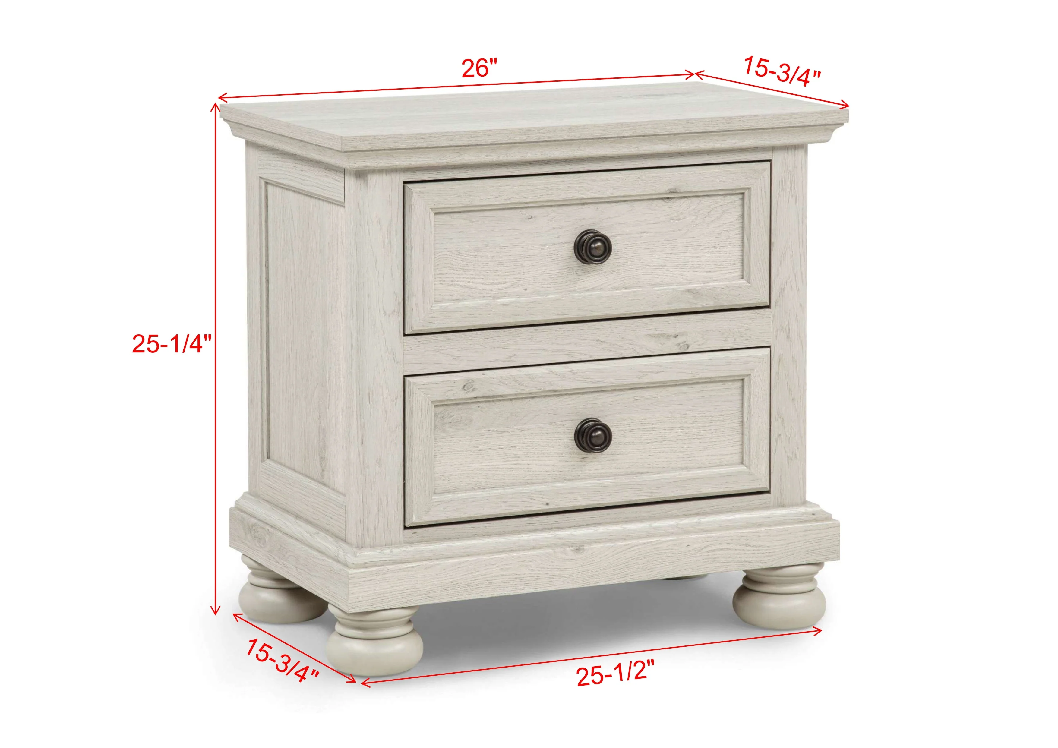Claribelle White Nightstand - Image 4
