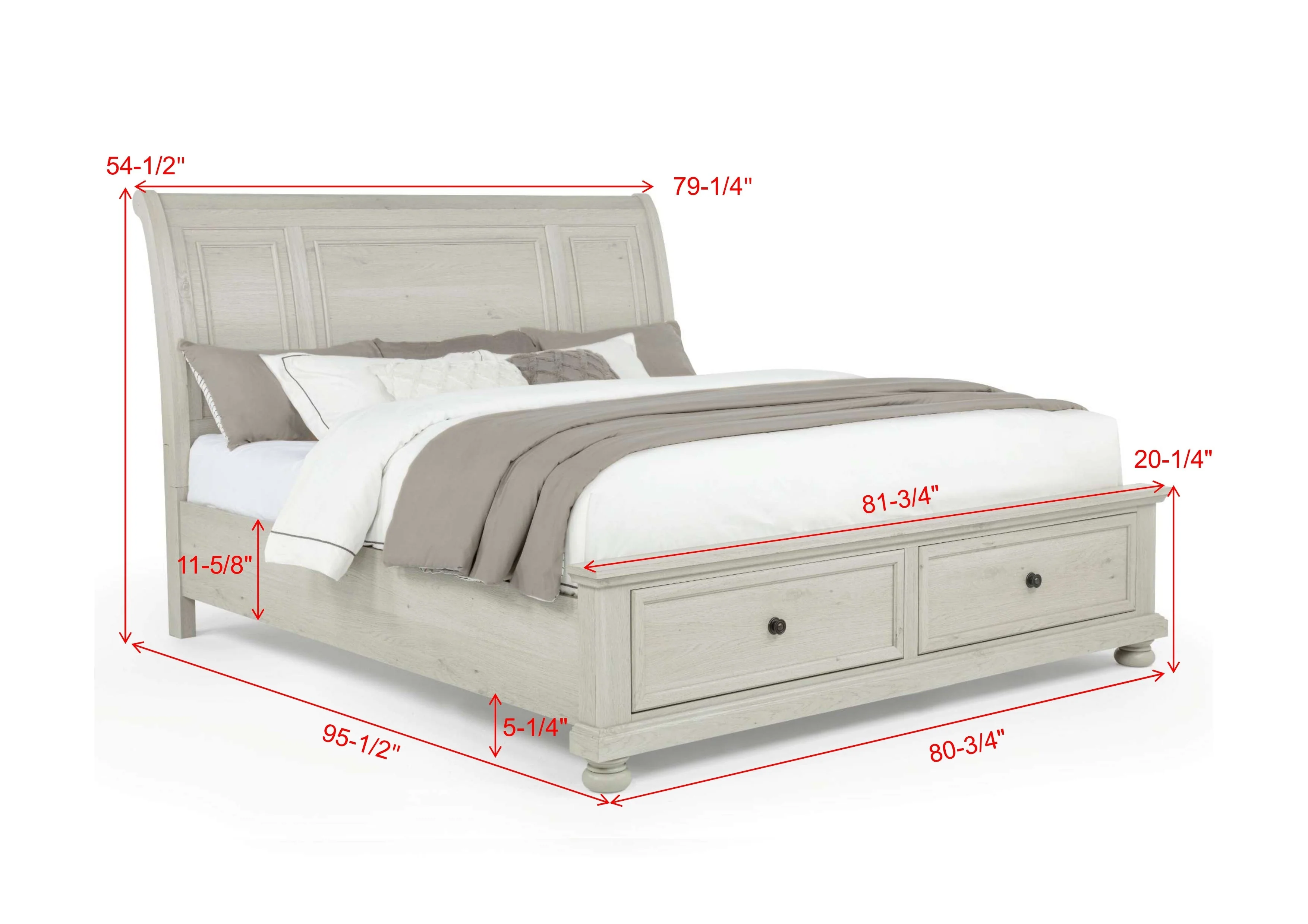 Claribelle White Storage Sleigh Bedroom Set - Image 13