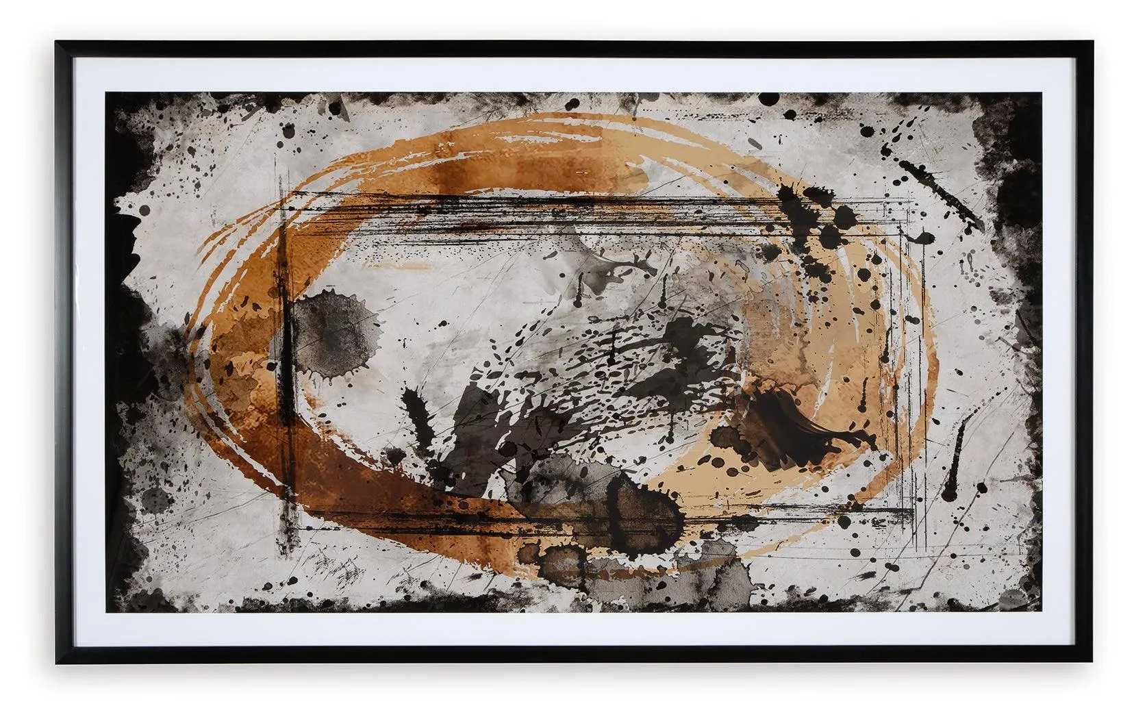 Clefting Black/Caramel/Tan Wall Art - Image 2