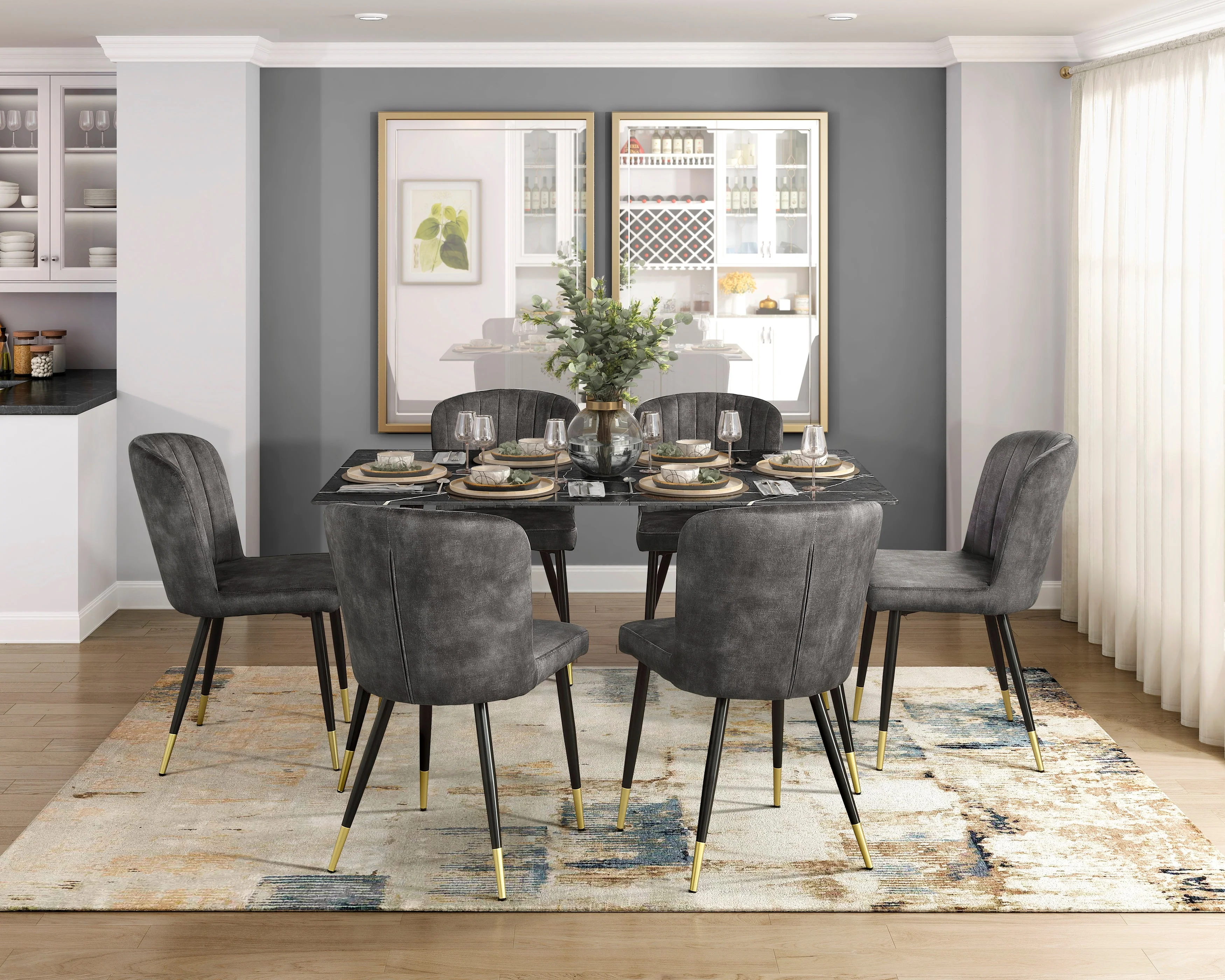 Clemente Gray Dining Side Chair, Set of 2 - Image 5