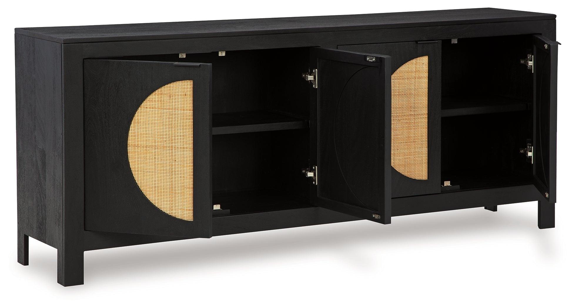Cliffiings Black/Natural Accent Cabinet - Image 2
